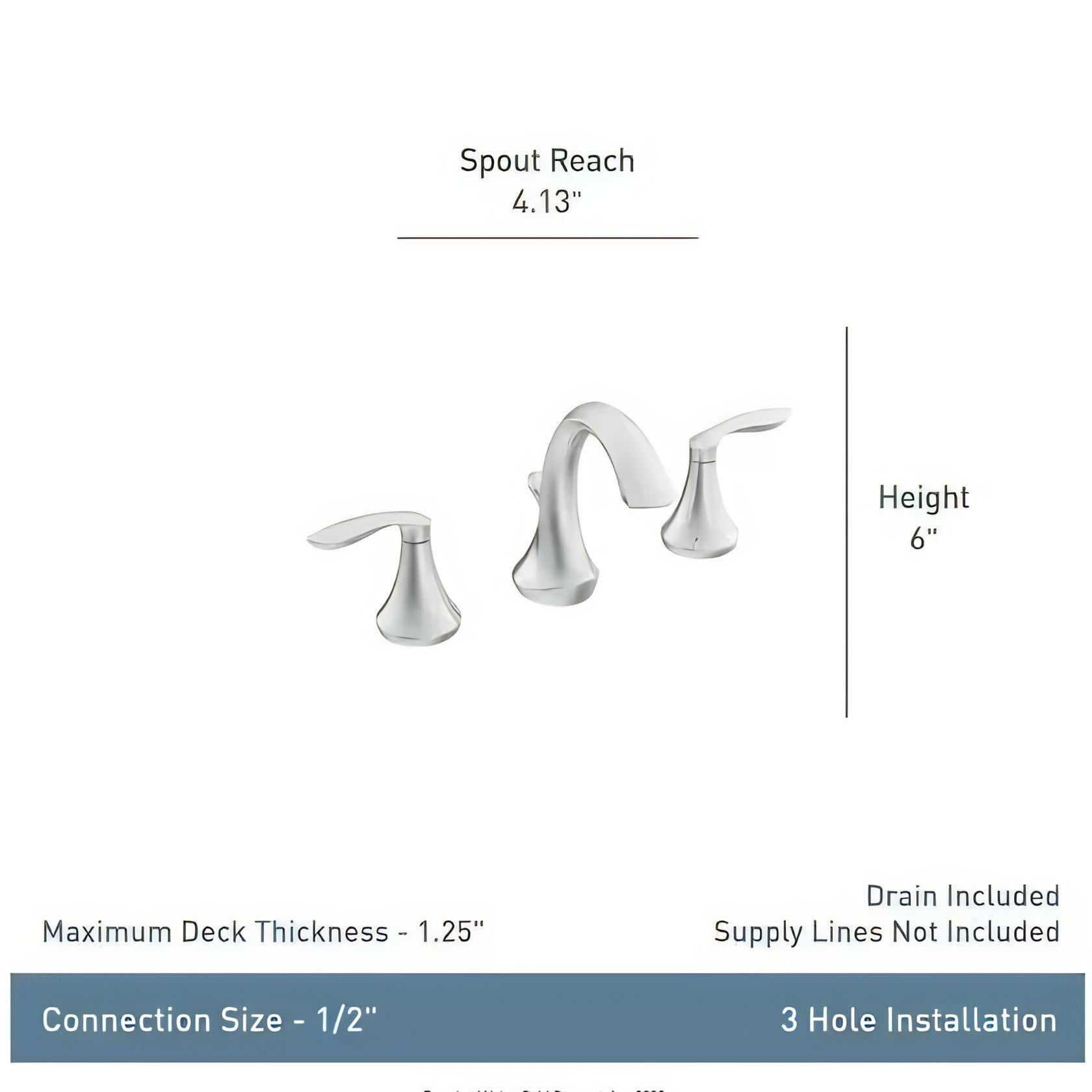 MOEN Eva T6420ORB 8 in. Widespread 2-Handle High-Arc Bathroom Faucet Trim Kit in Oil Rubbed Bronze (Valve Not Included)