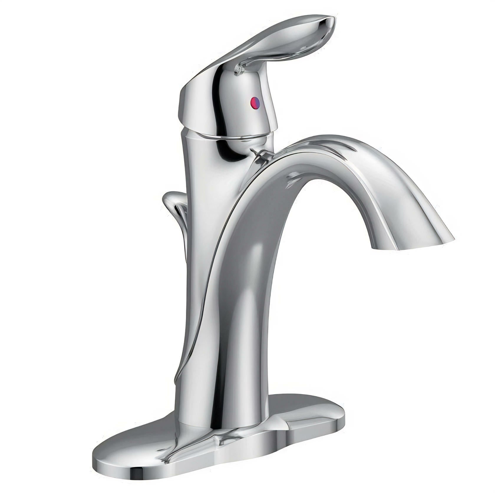 MOEN Eva 6400 Single Hole Single-Handle High-Arc Bathroom Faucet in Chrome