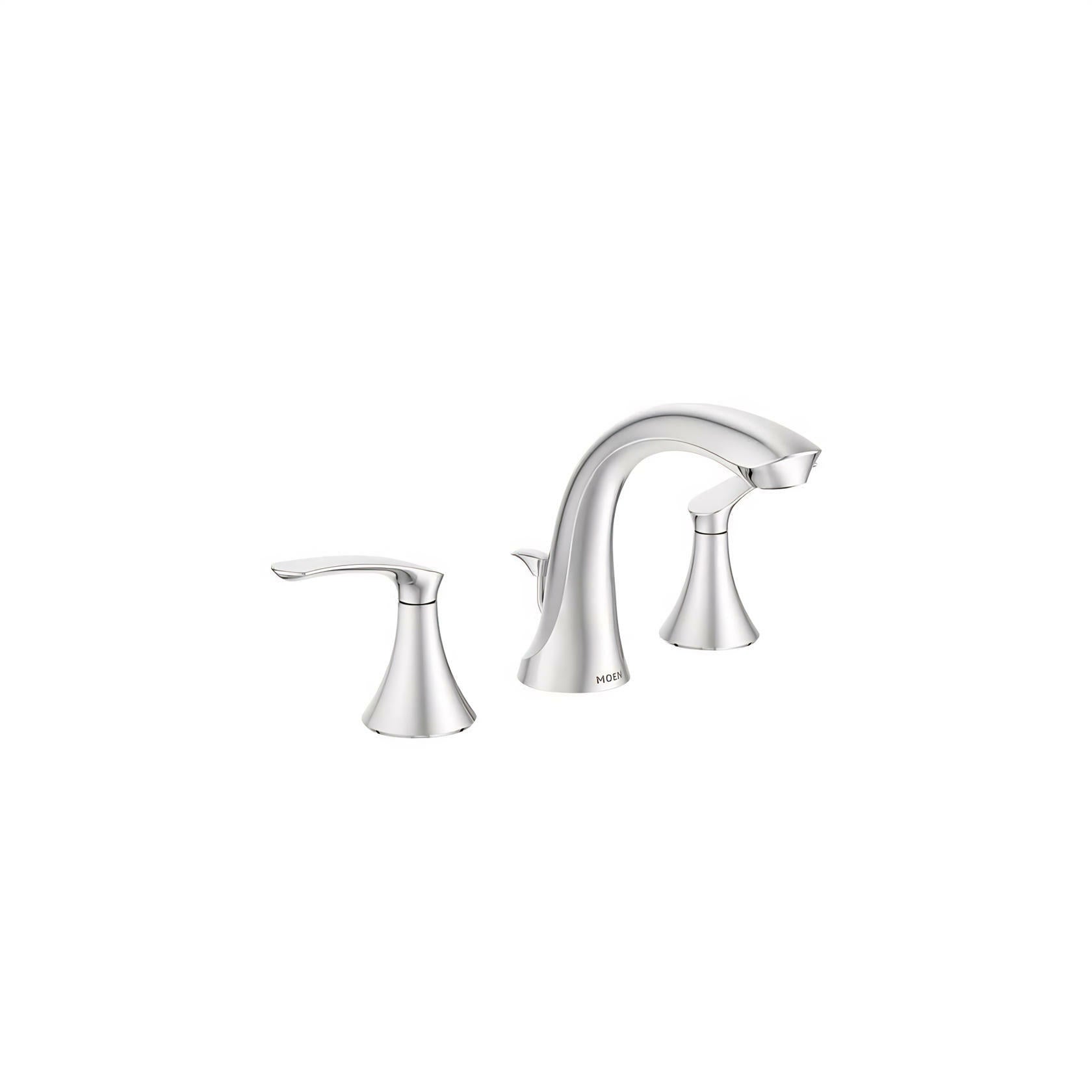 MOEN Darcy WS84551 8 in. Widespread 2-Handle High-Arc Bathroom Faucet in Chrome