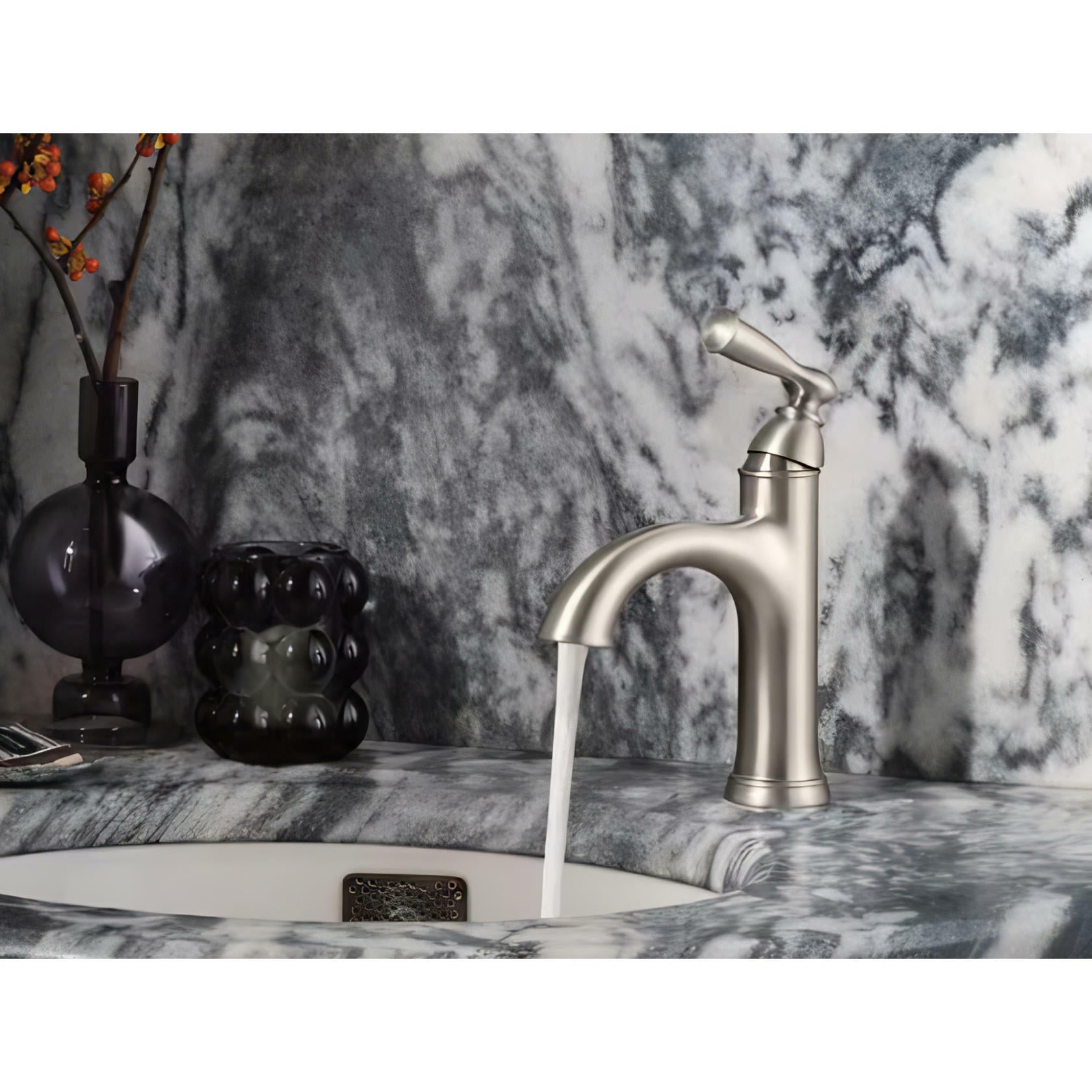 MOEN Banbury 84945SRN Single Handle Single Hole Bathroom Faucet in Spot Resist Brushed Nickel