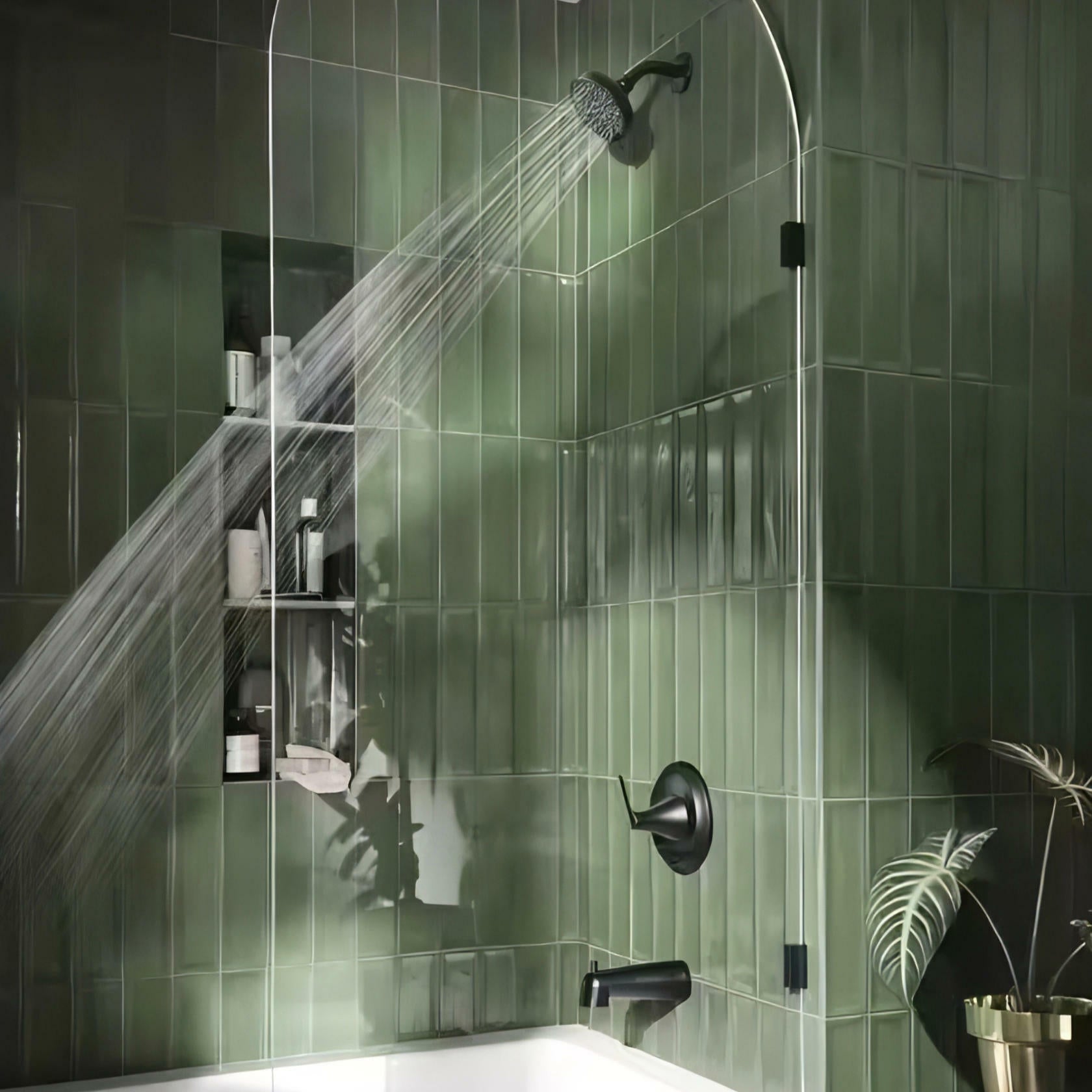 MOEN Findlay 82518BL Single-Handle 6-Spray Tub and Shower Faucet in Matte Black (Valve Included)