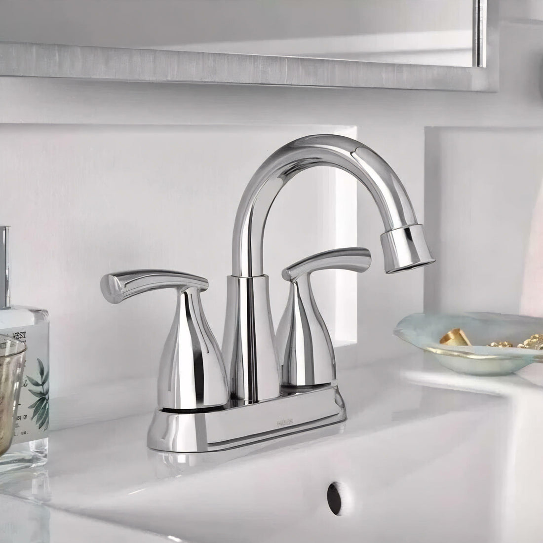 MOEN Essie 84128 Centerset 2-Handle Bathroom Faucet in Chrome