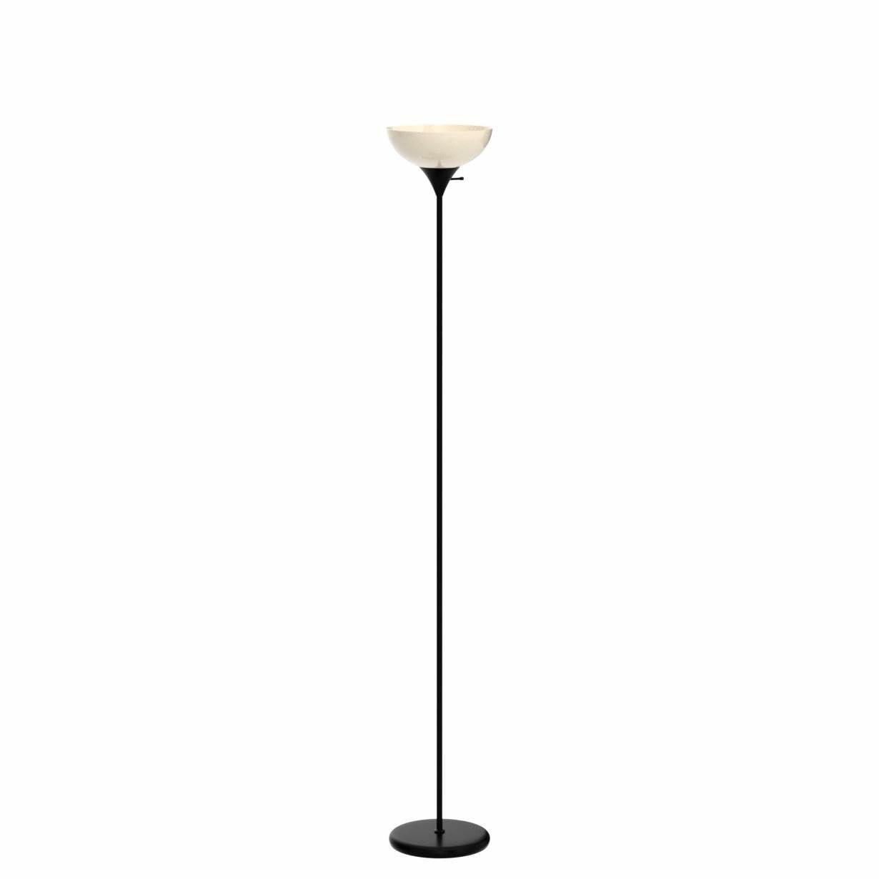 Brightech Sky Dome Dimmable LED Floor Lamp, Torchiere Floor Lamp for Living Rooms & Offices – Tall Standing Lamp for Reading & Hobbies – Jet Black - Like New