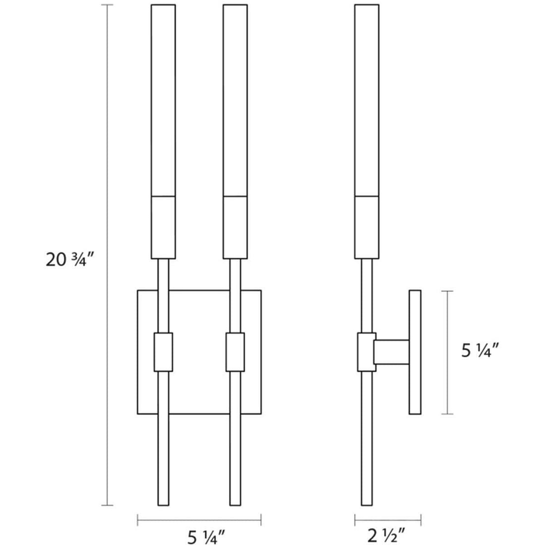 Sonneman SON2211.16 Contemporary Modern LED Wall-sconces, Silver - Like New