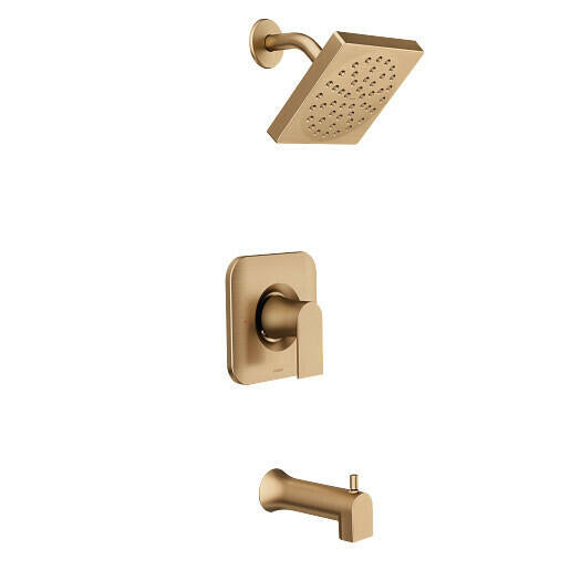 MOEN Genta 82760BZG Single-Handle 1-Spray Tub and Shower Faucet in Bronzed Gold (Valve Included)