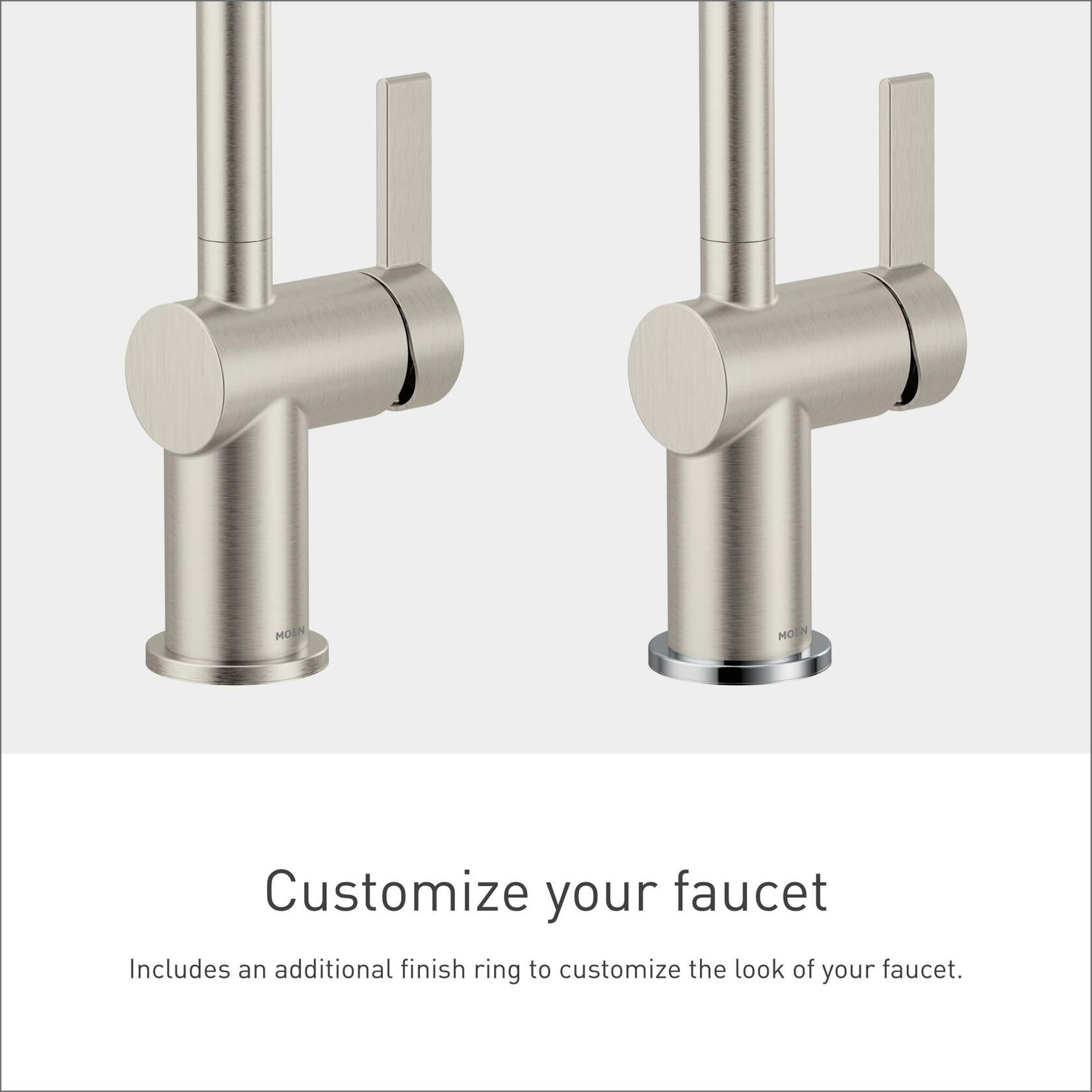 MOEN CIA 6221BN Collection Single Handle Bathroom Sink Faucet in Brushed Nickel