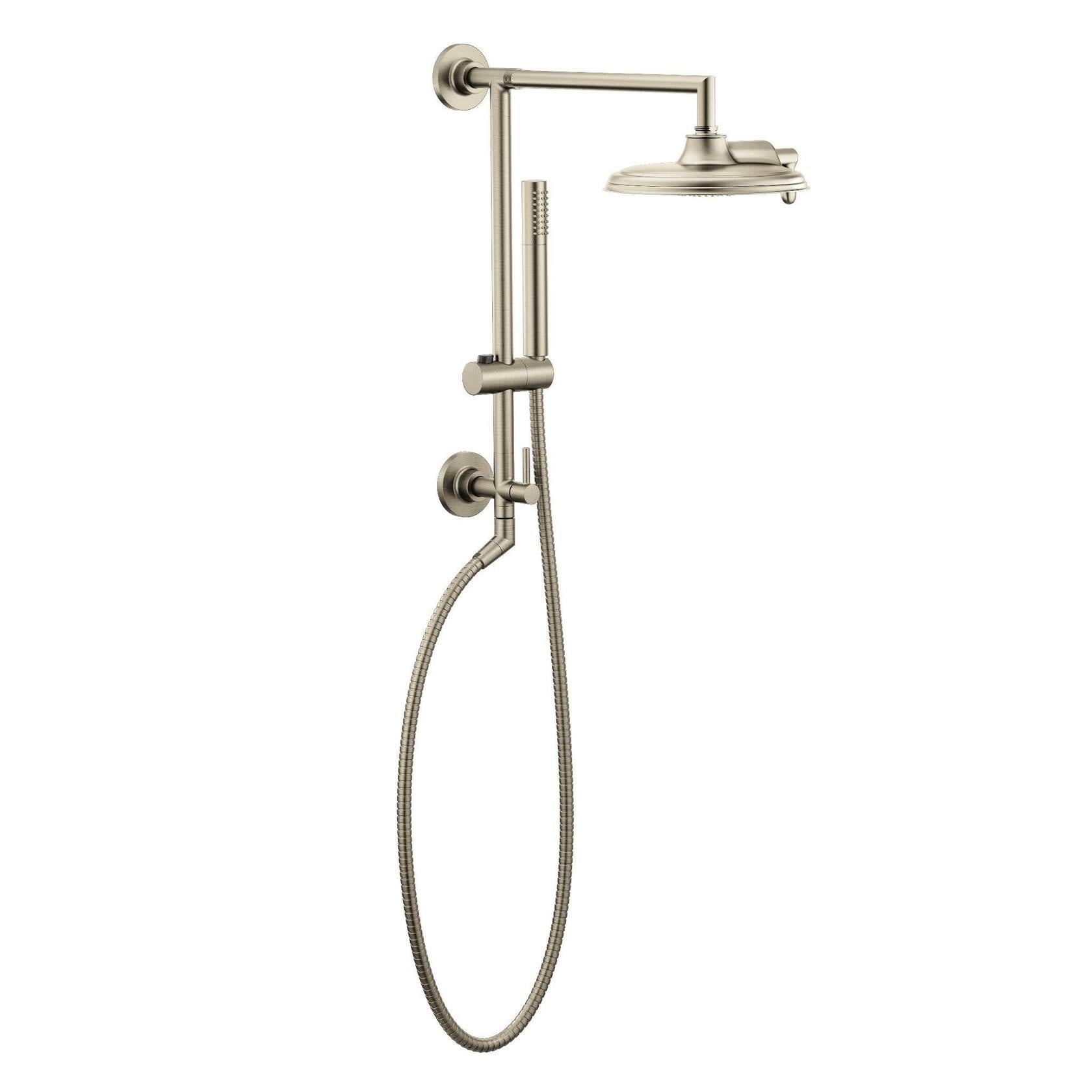 MOEN Annex TS3661NHBN Shower Rail System with 2-Function Diverter in Brushed Nickel (Valve Not Included)