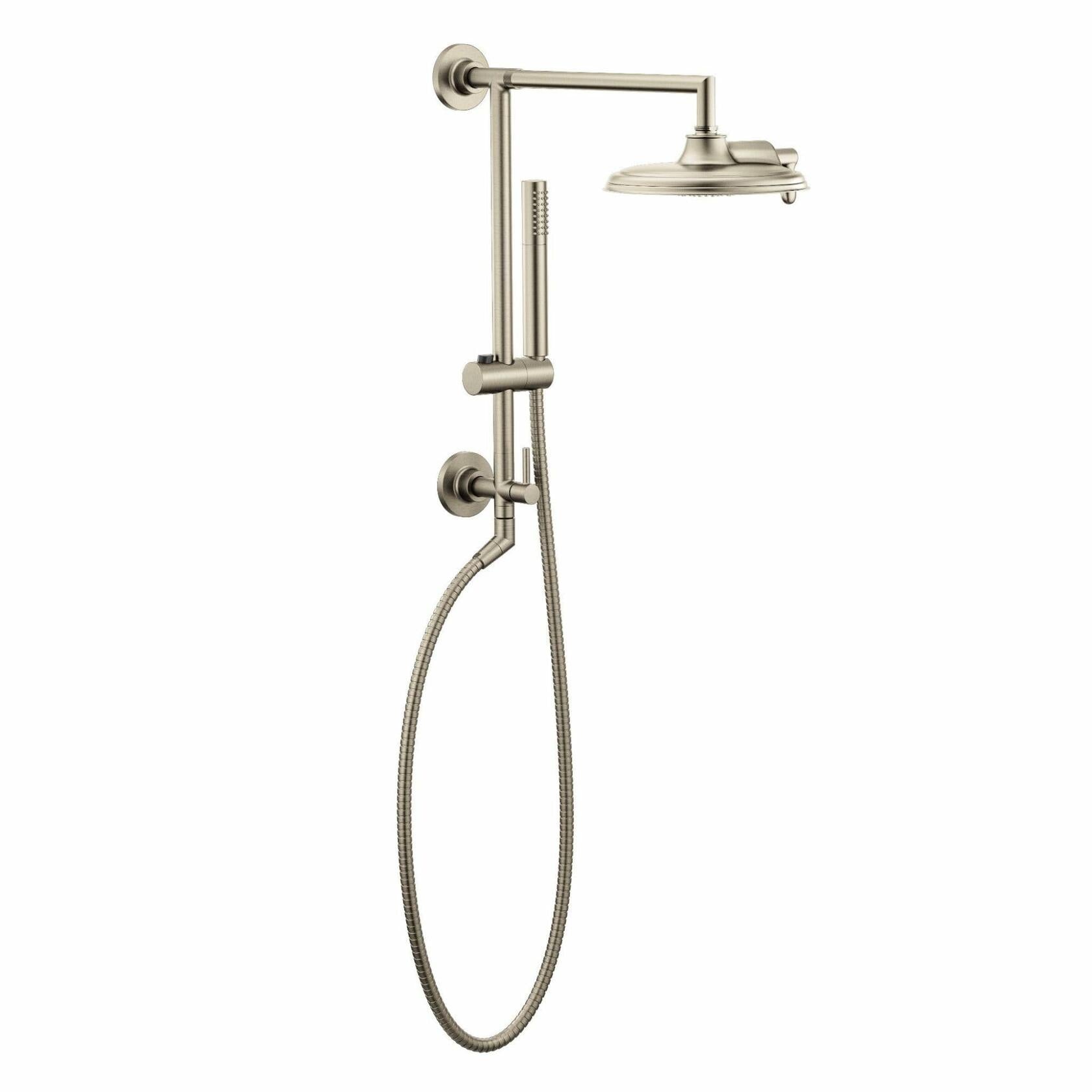 MOEN Annex TS3661NHBN Shower Rail System with 2-Function Diverter in Brushed Nickel (Valve Not Included)