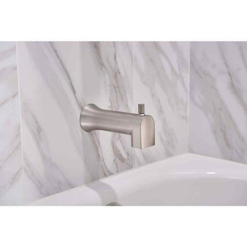 MOEN Genta 82760SRN Single-Handle 1-Spray Tub and Shower Faucet in Spot Resist Brushed Nickel (Valve Included)