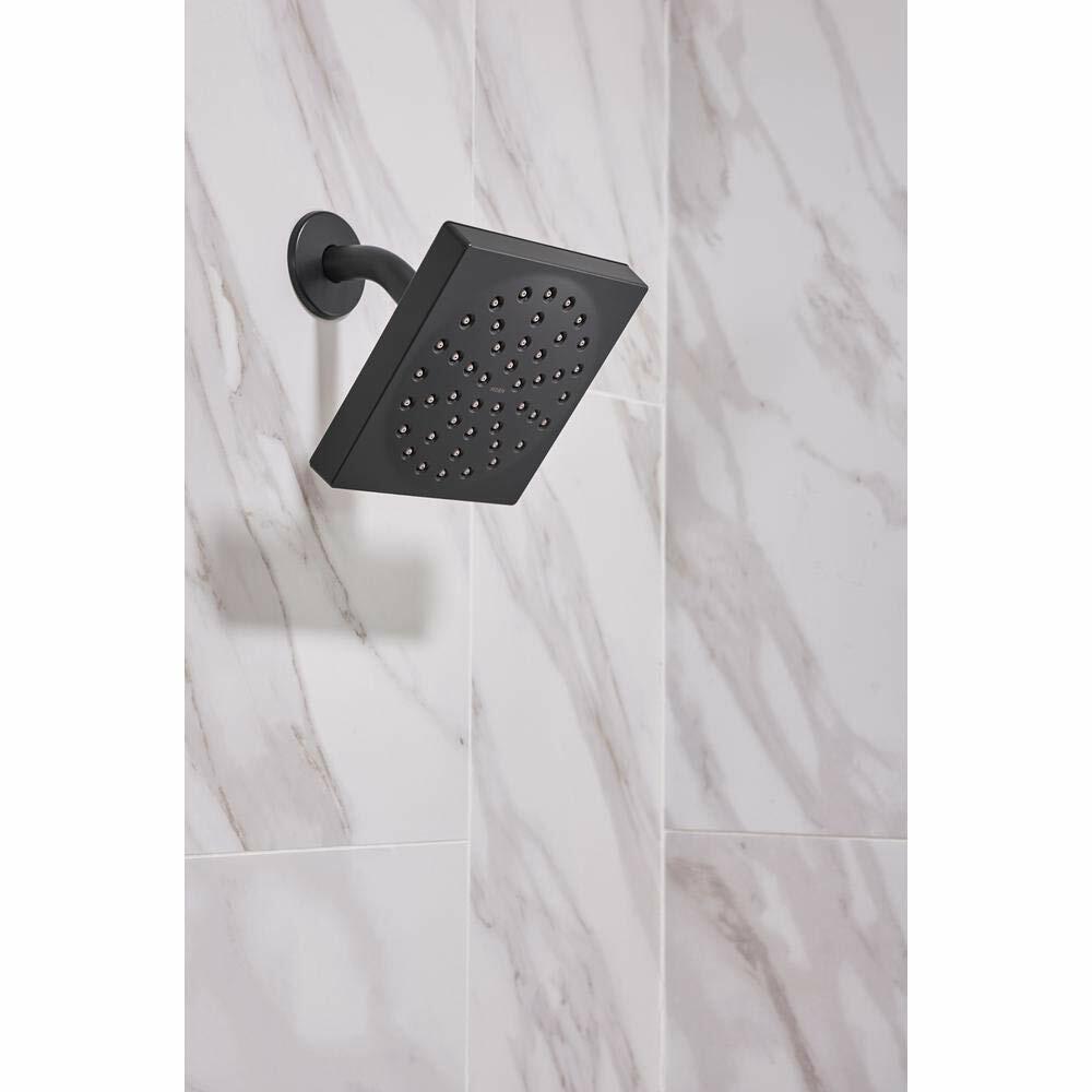 MOEN Genta 82760BL Single-Handle One Spray Tub and Shower Faucet in Matte Black (Valve Included)