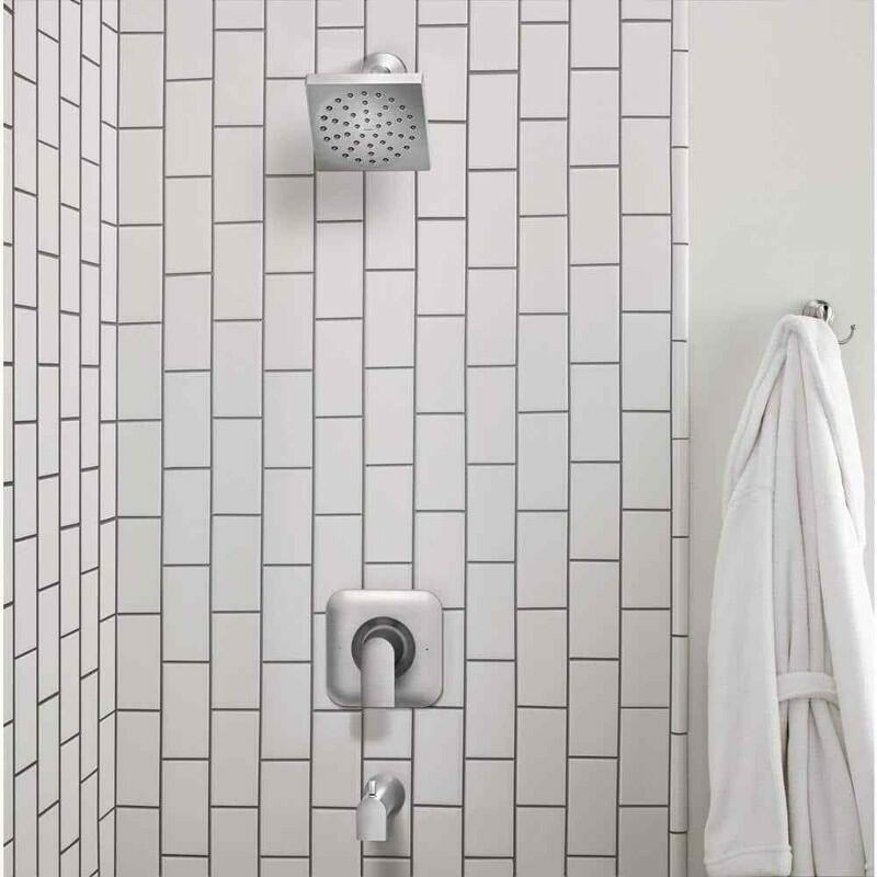 MOEN Genta 82760SRN Single-Handle 1-Spray Tub and Shower Faucet in Spot Resist Brushed Nickel (Valve Included)