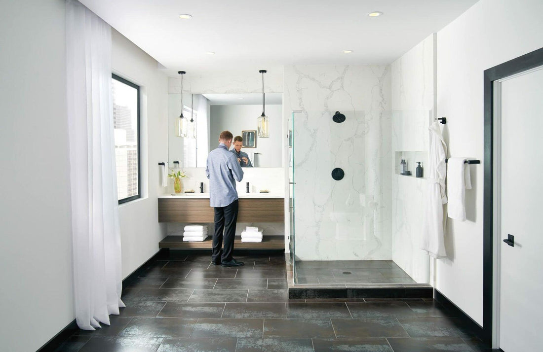 Moen S176EP15BL Eco-Performance One-Function 6-3/4" Diameter Spray Head Rainshower in Matte Black