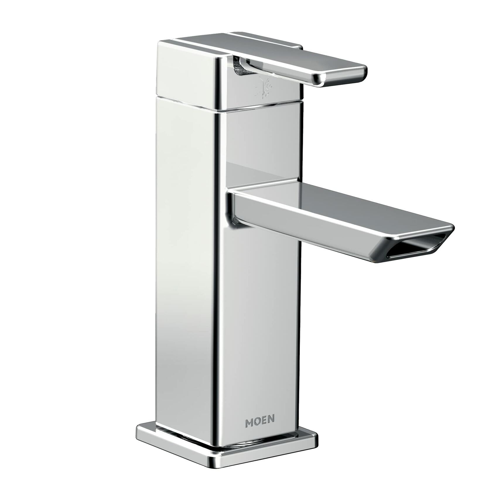 MOEN S6700 90° Single Hole Single-Handle Low-Arc Bathroom Faucet in Chrome