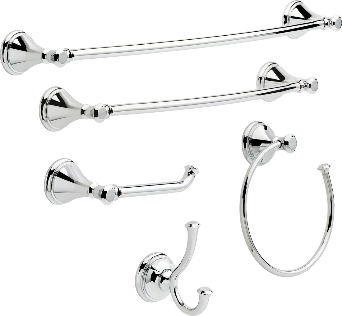 Delta Faucet 79750 Cassidy Toilet Paper Holder, 3.63 x 8.38 x 3.63 Inches, Chrome - Like New