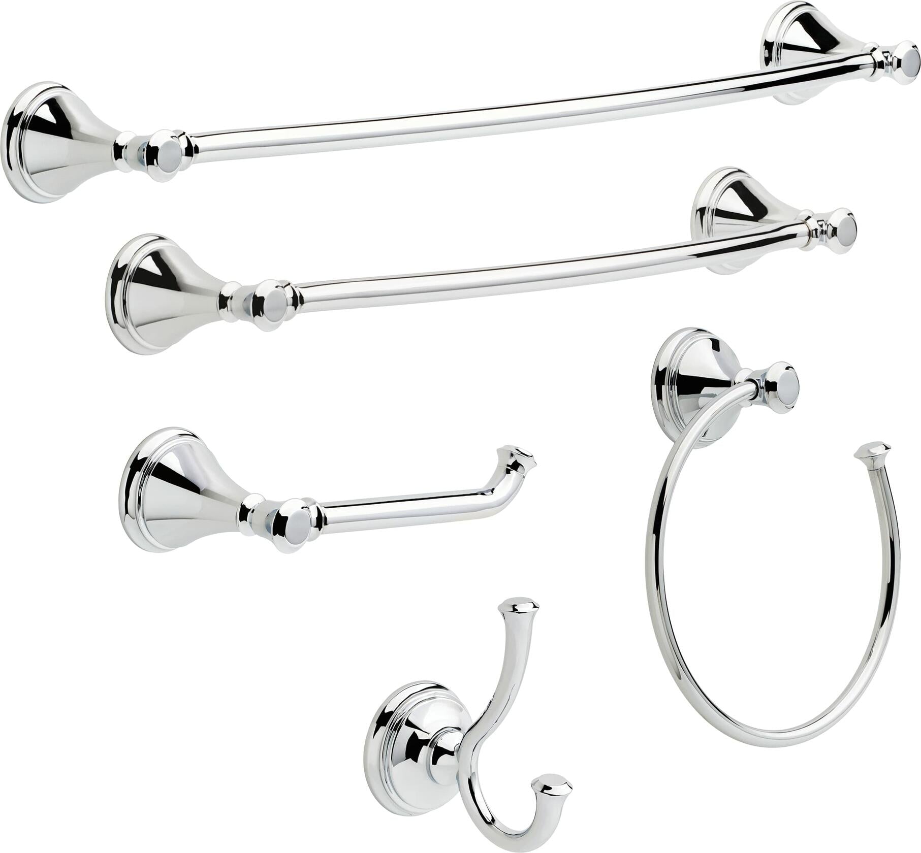 Delta Faucet 79750 Cassidy Toilet Paper Holder, 3.63 x 8.38 x 3.63 Inches, Chrome - Like New