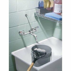 MOEN 8230 Commercial 2-Handle Wall Mount Service Faucet in Chrome