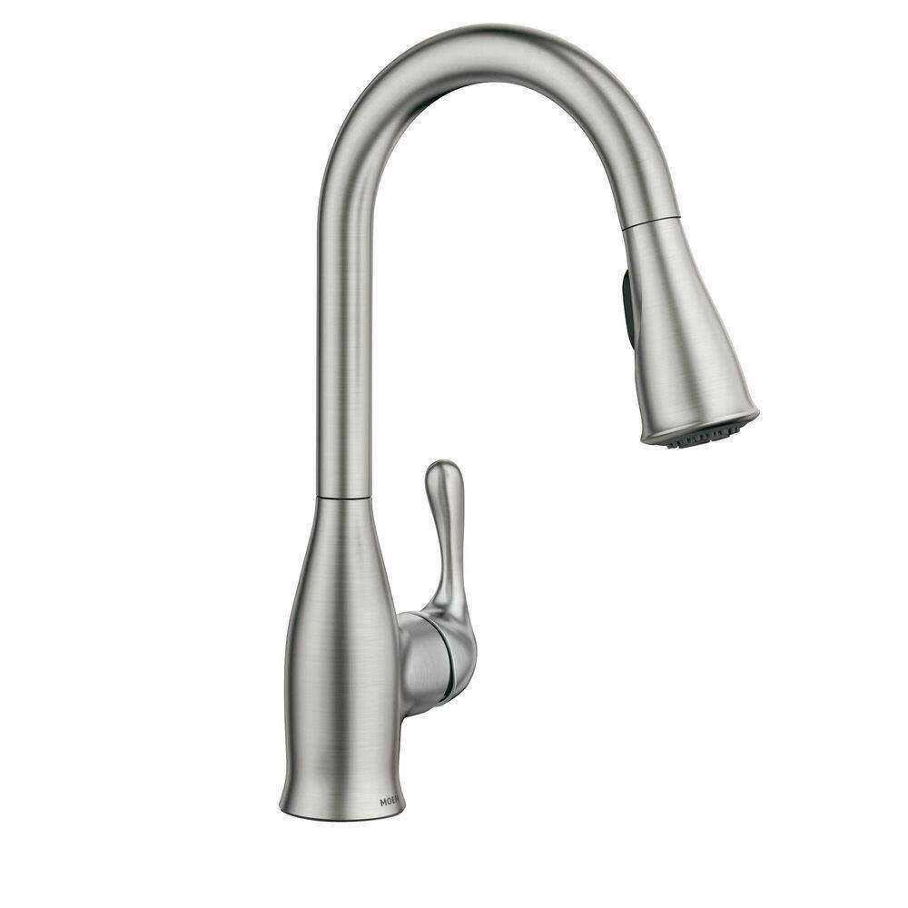 MOEN Kaden 87966SRS Single-Handle Pull-Down Sprayer Kitchen Faucet with Reflex and Power Clean in Spot Resist Stainless