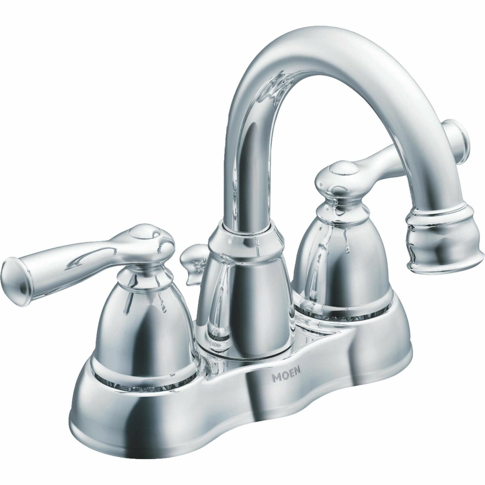 Moen Banbury WS84913 Double Handle Centerset Bathroom Faucet in Chrome (Valve Included)