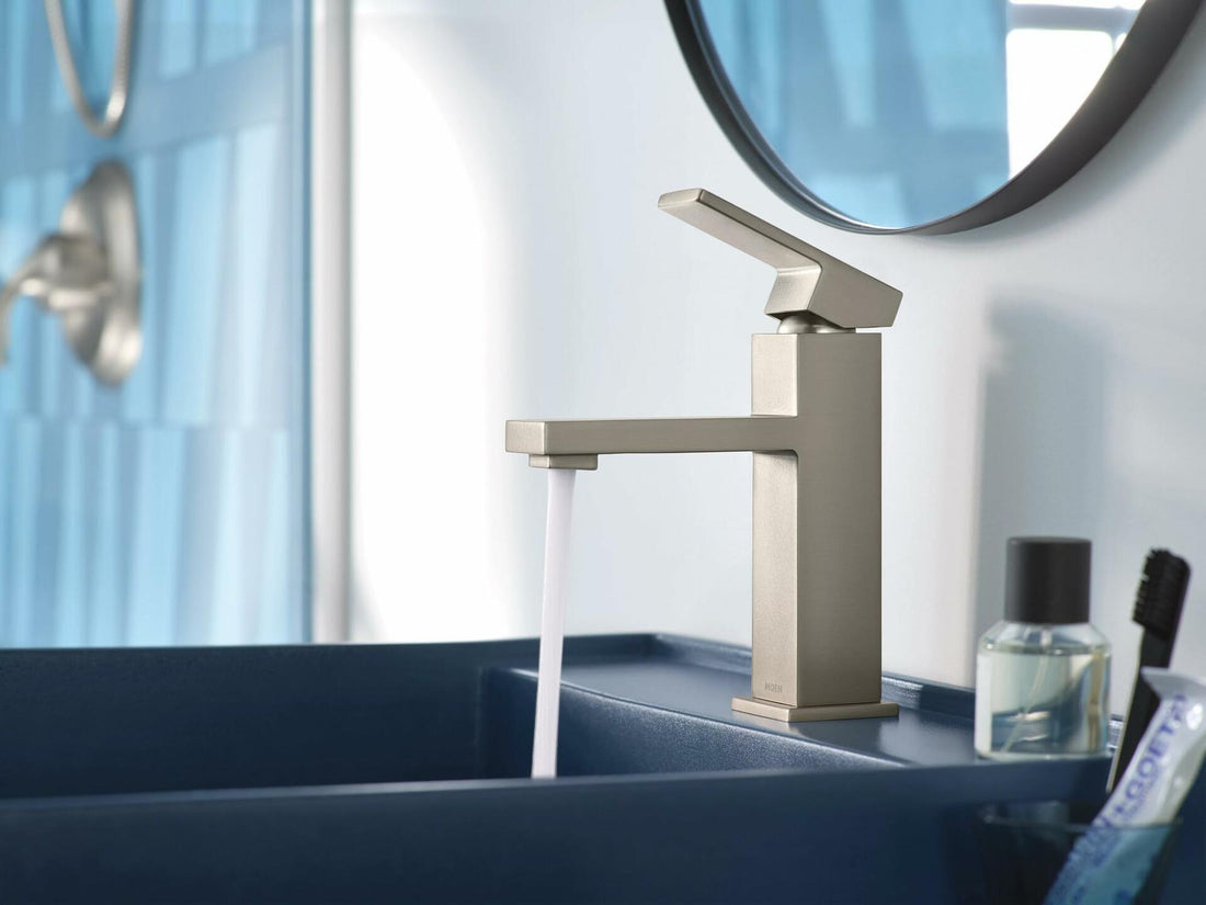 MOEN Revyl 84771SRN Single Hole Single Handle Bathroom Faucet in Spot Resist Brushed Nickel