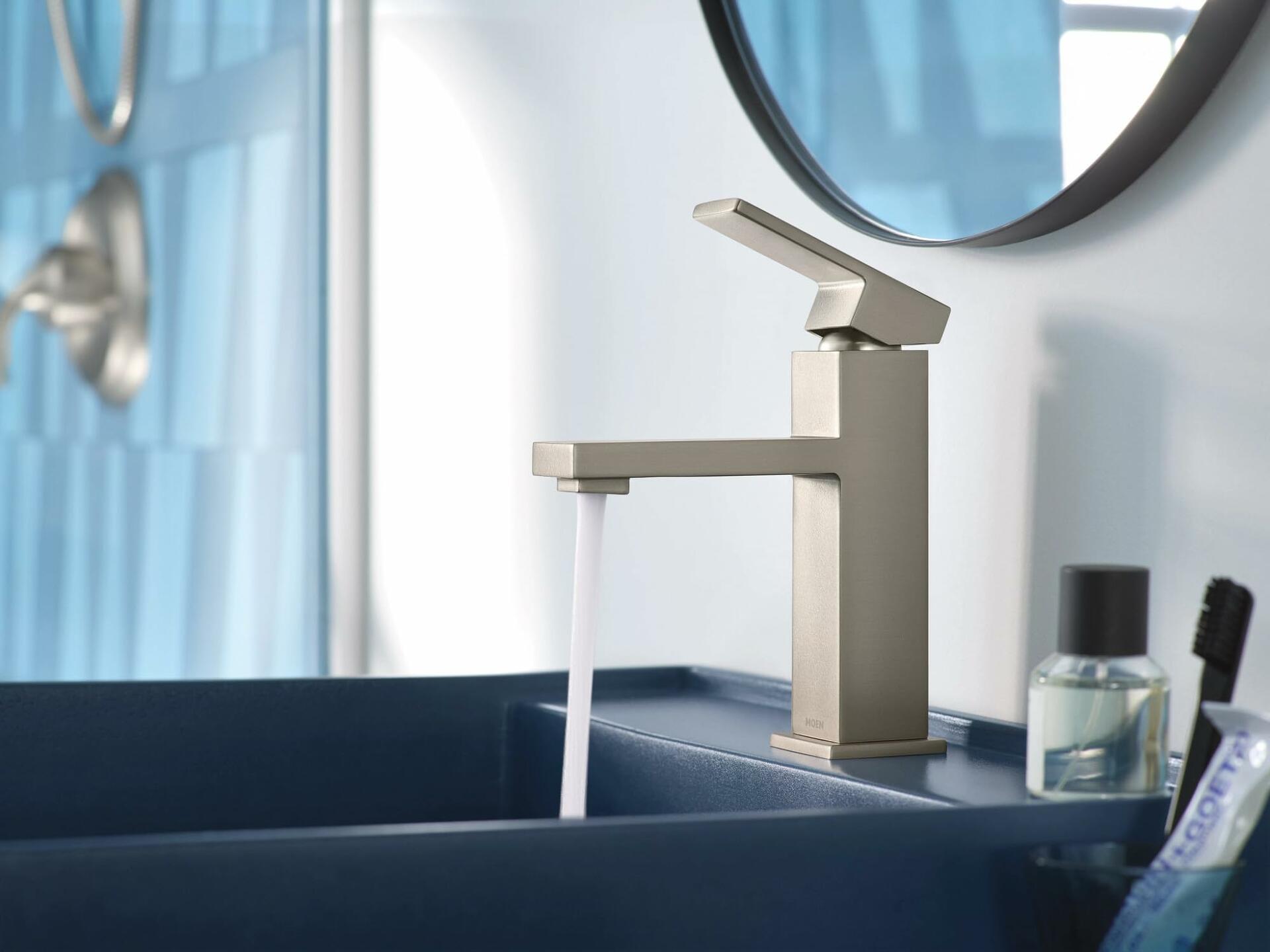 MOEN Revyl 84771SRN Single Hole Single Handle Bathroom Faucet in Spot Resist Brushed Nickel