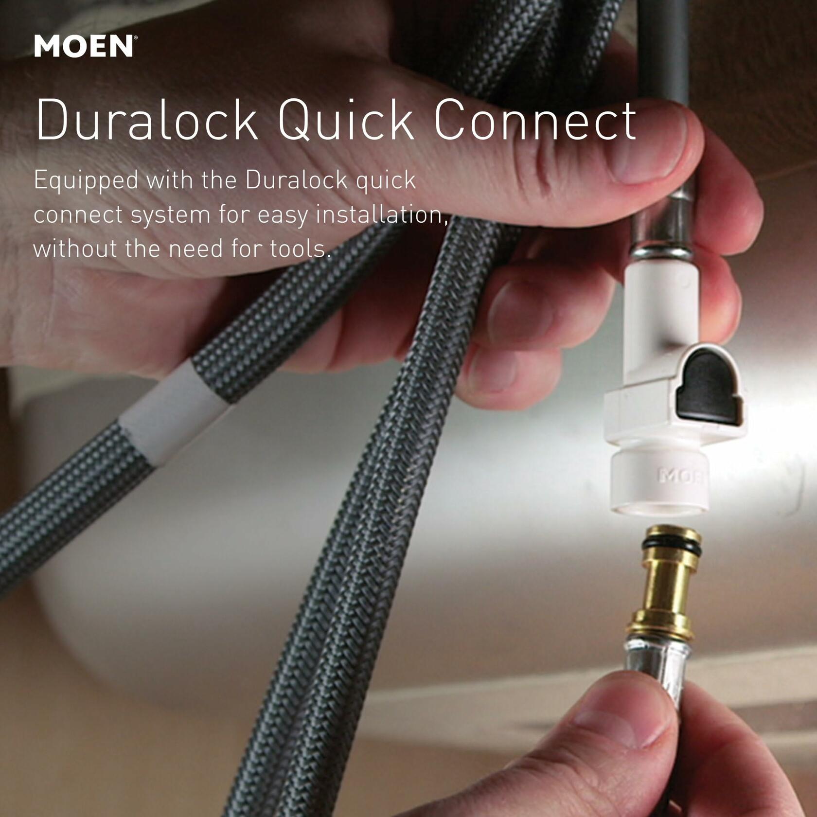 MOEN Conneaut 87801SRS One Handle Pulldown Kitchen Sink Faucet with Power Clean in Spot Resist Stainless