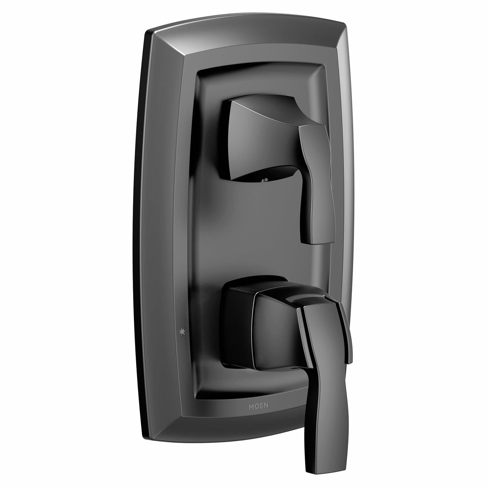 Moen UT3611BL Voss M-CORE 3-Series 2-Handle Shower Trim with Integrated Transfer, Valve Required, Matte Black - Like New