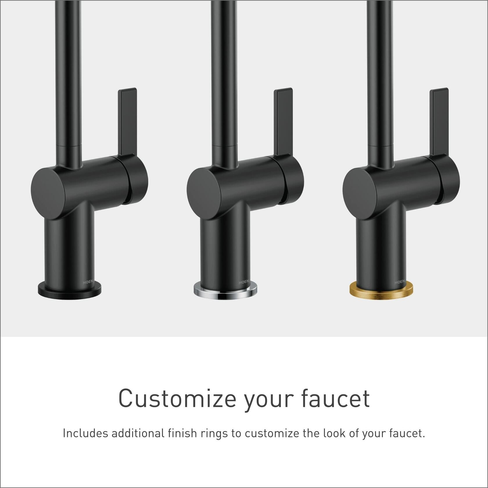 MOEN CIA 7822BL Pre-Rinse Spring Kitchen Faucet with PowerBoost Pro in Matte Black