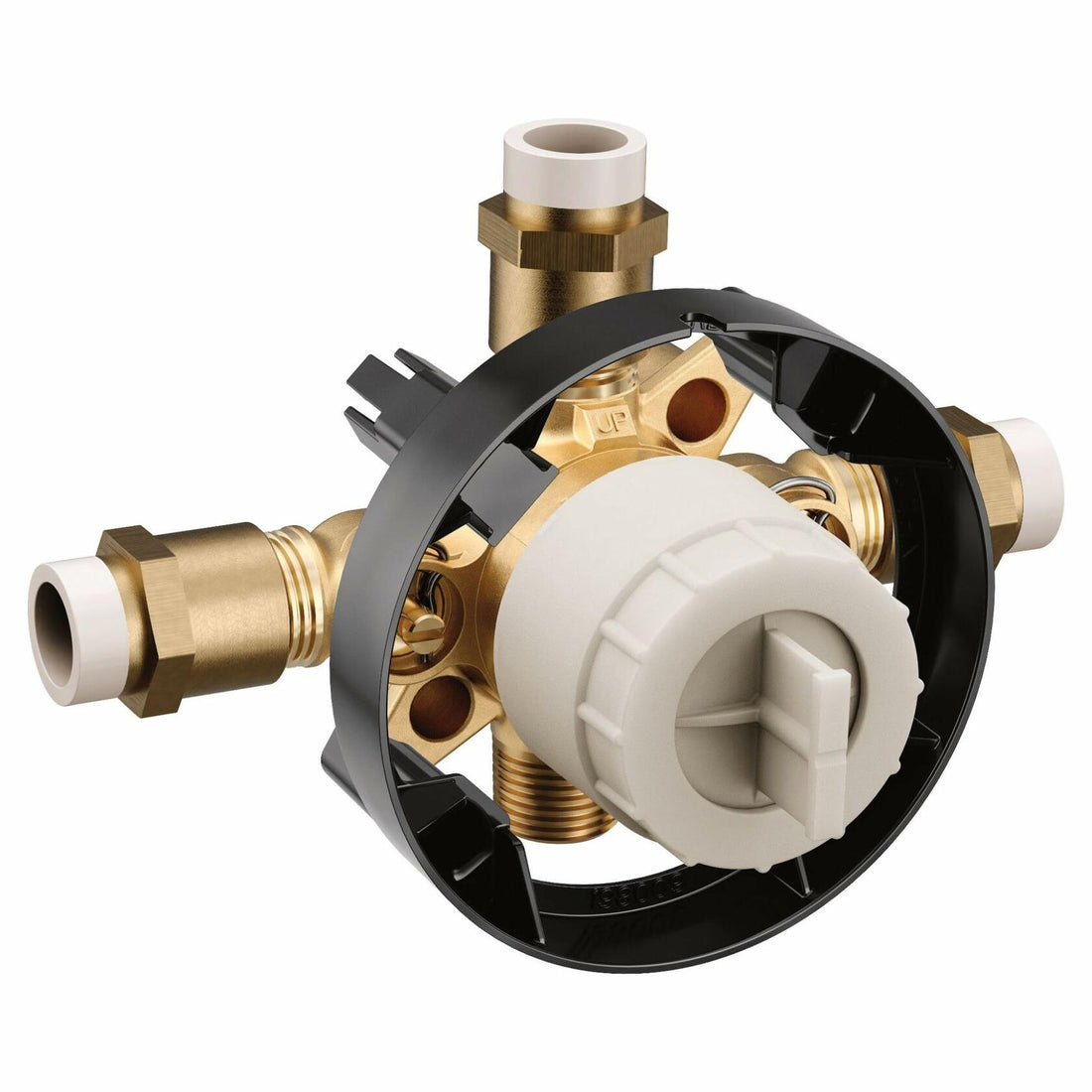 MOEN M-CORE U140VS 4-Port Tub and Shower Pre-Fabricated Mixing Valve with CPVC Connections and Stops
