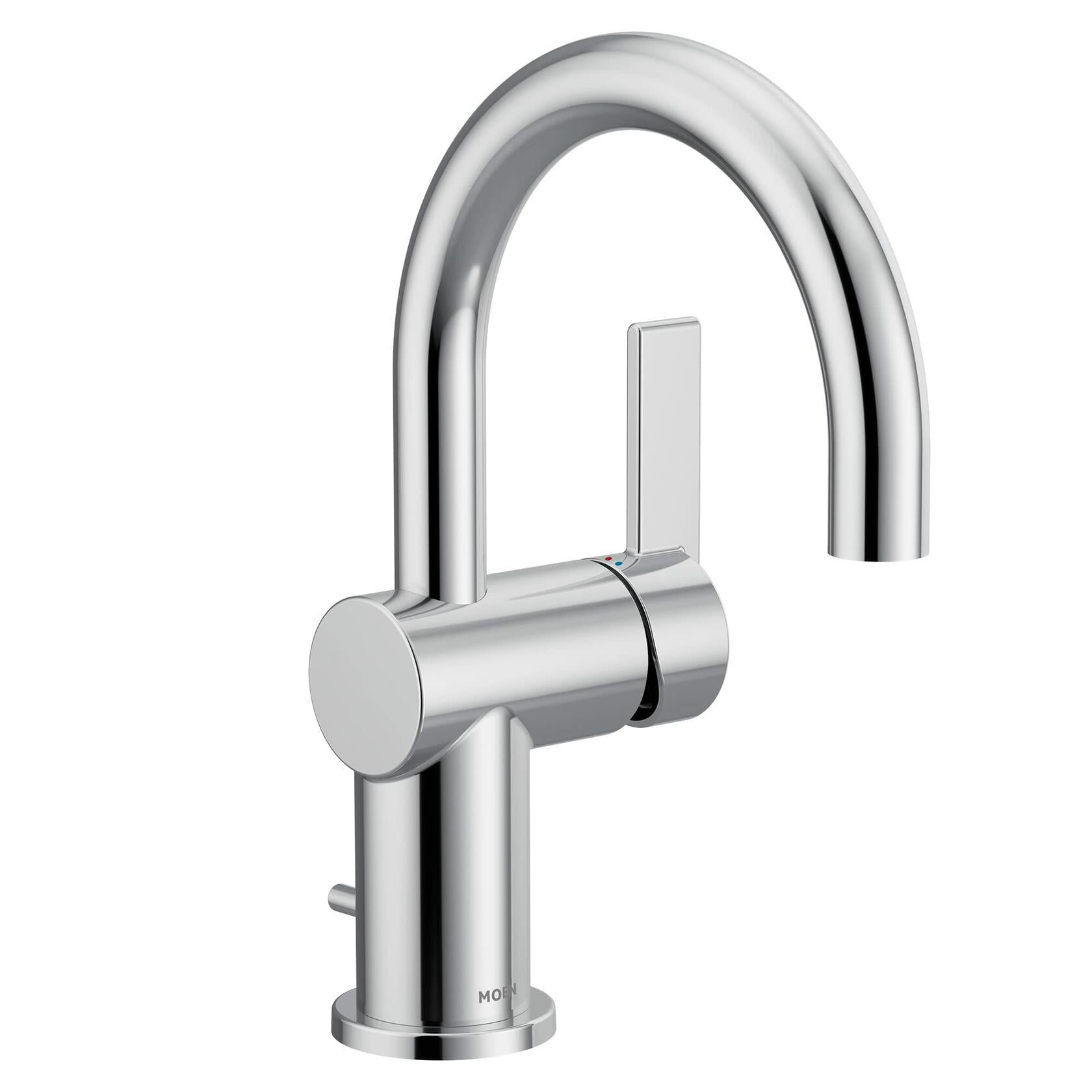 Moen CIA 6221 Single Handle Bathroom Sink Faucet in Chrome (Drain and Deck Plate Included)