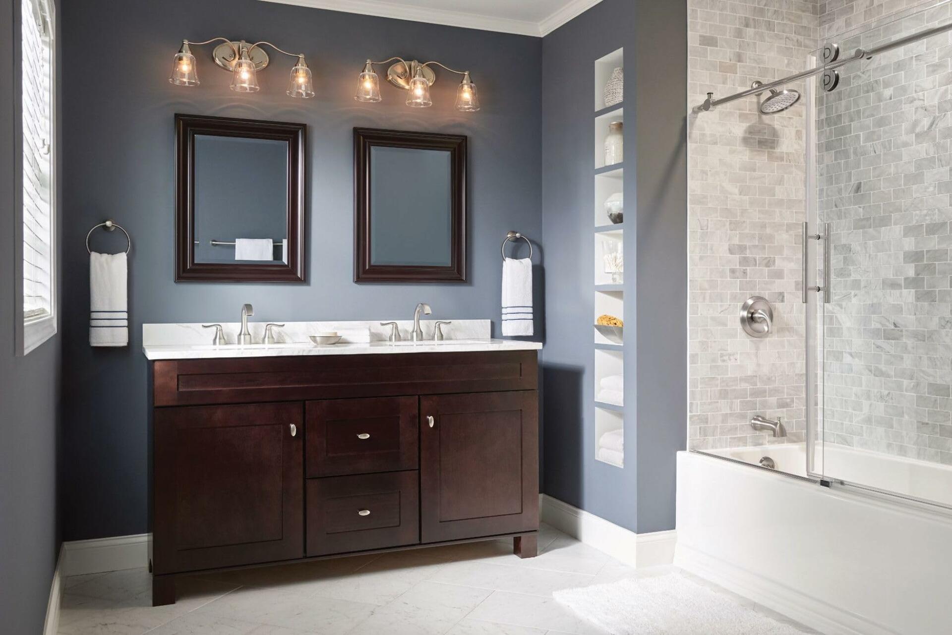 Moen Hamden 82303SRN Posi-Temp Tub and Shower Faucet in Spot Resist Brushed Nickel (Valve Included)