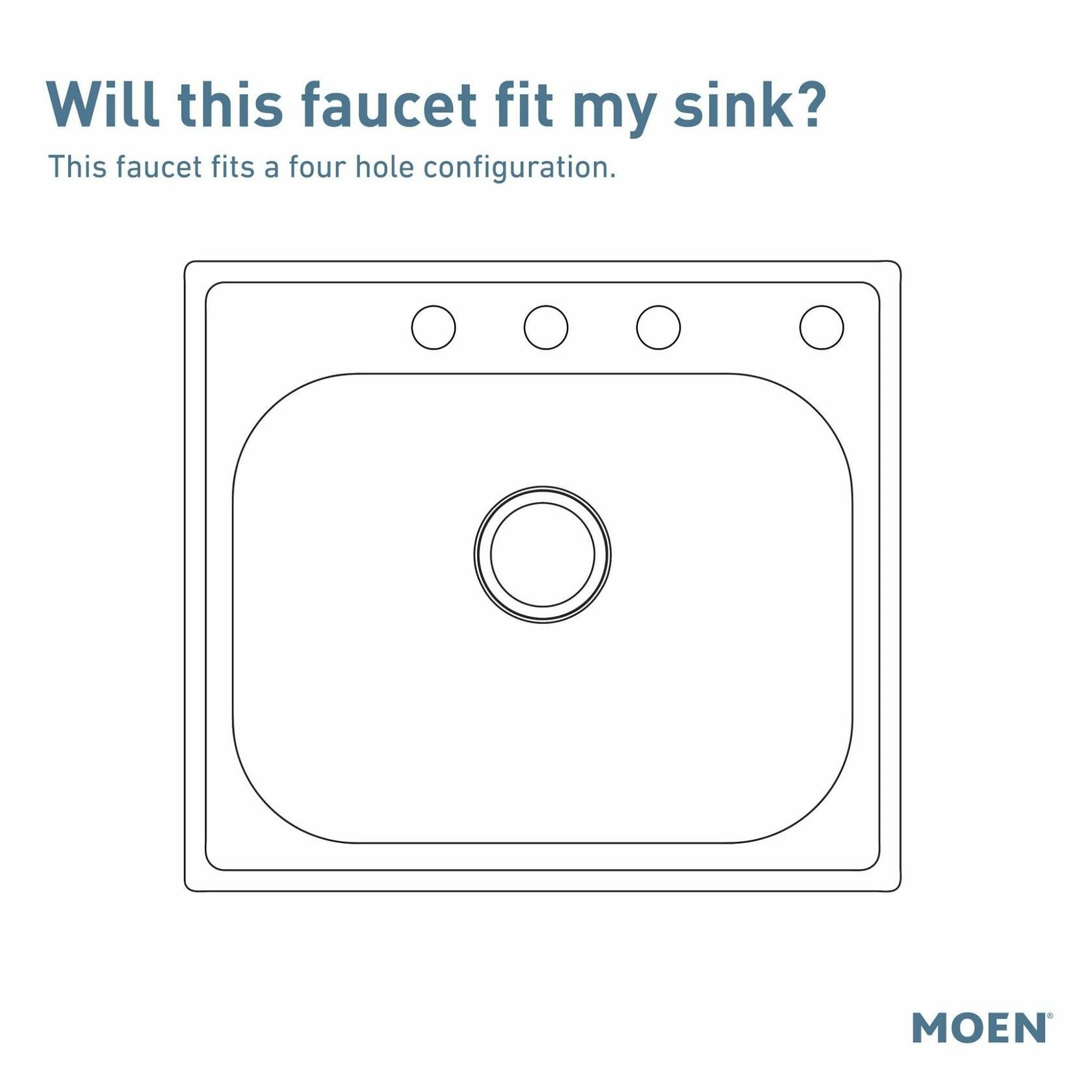 MOEN M-Dura 8244 Commercial Kitchen Faucet with Side Spray in Chrome
