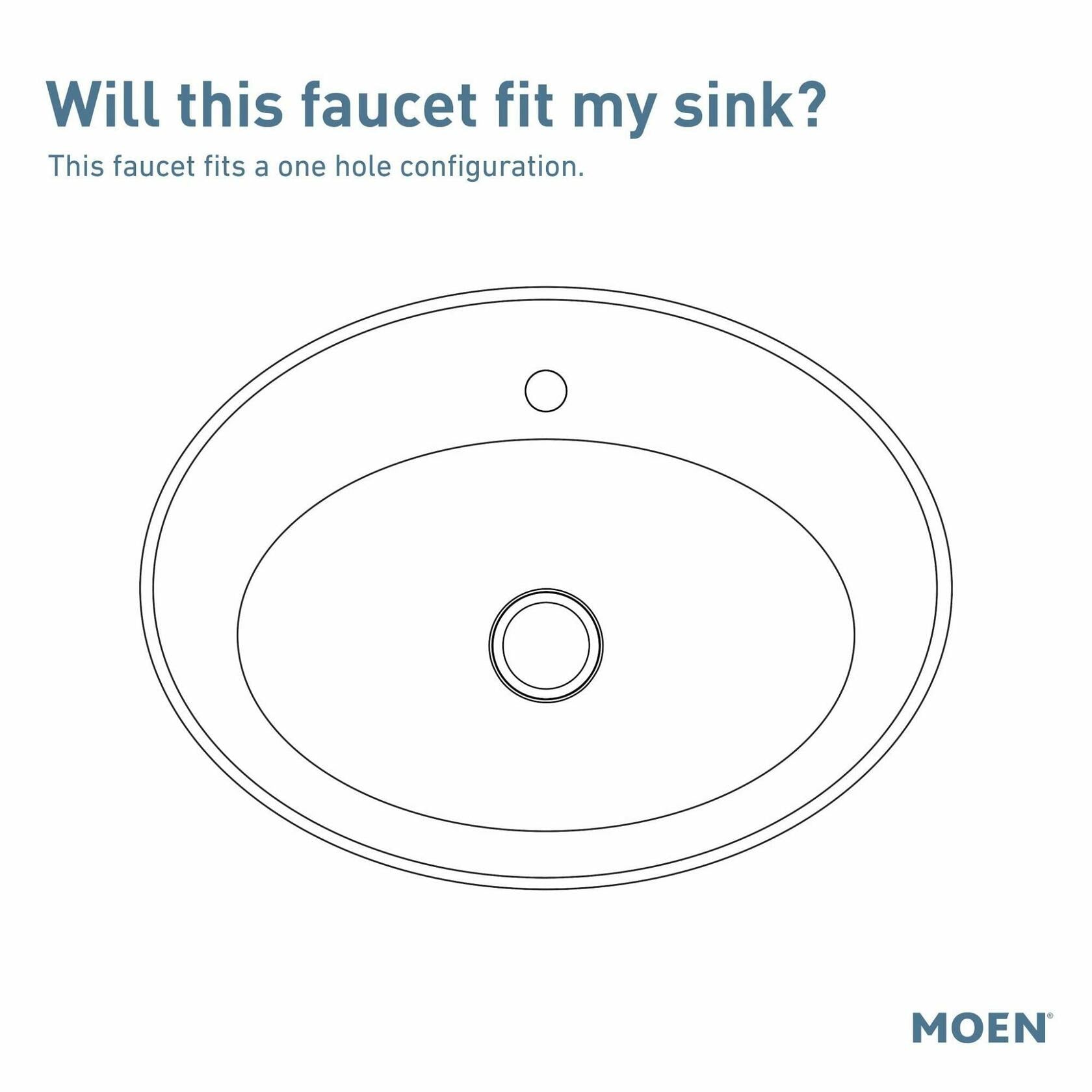 MOEN Flara S6981 One-Handle Single Hole Bathroom Faucet with Drain Assembly in Chrome