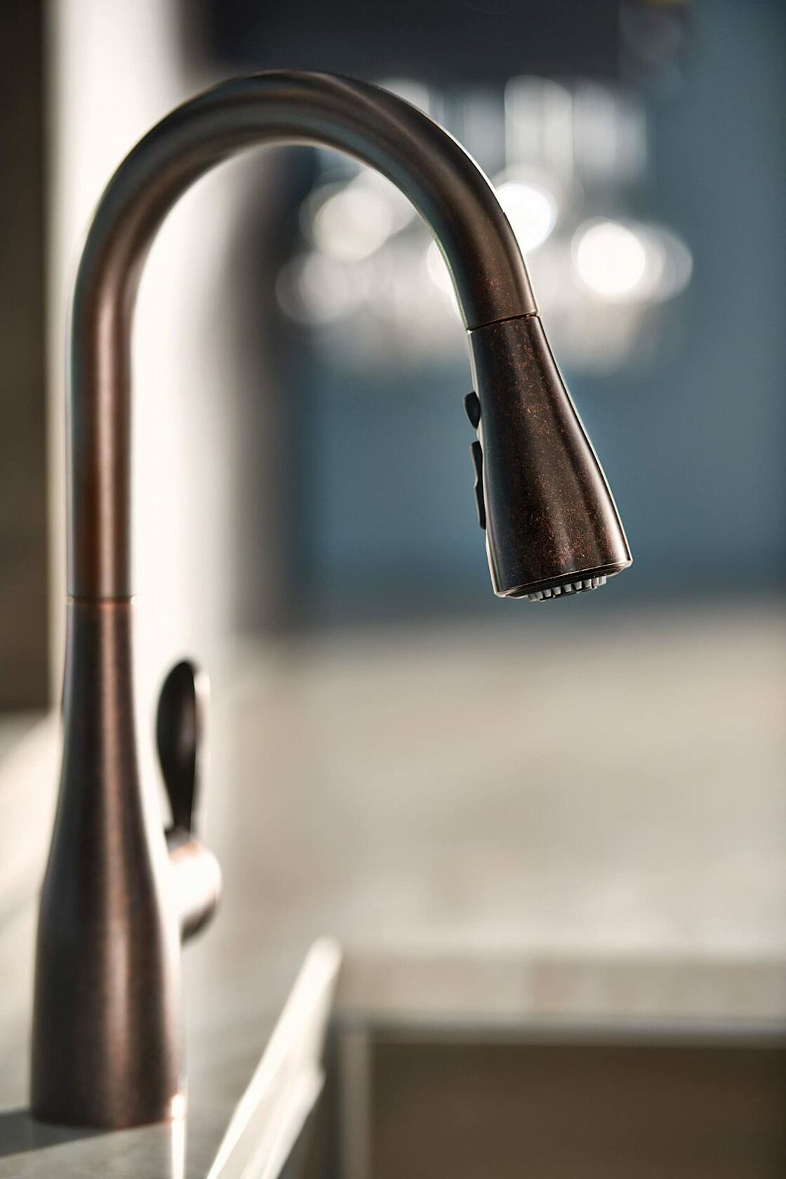 MOEN Arbor 7594ORB Single-Handle Pull-Down Sprayer Kitchen Faucet with Power Boost in Oil Rubbed Bronze