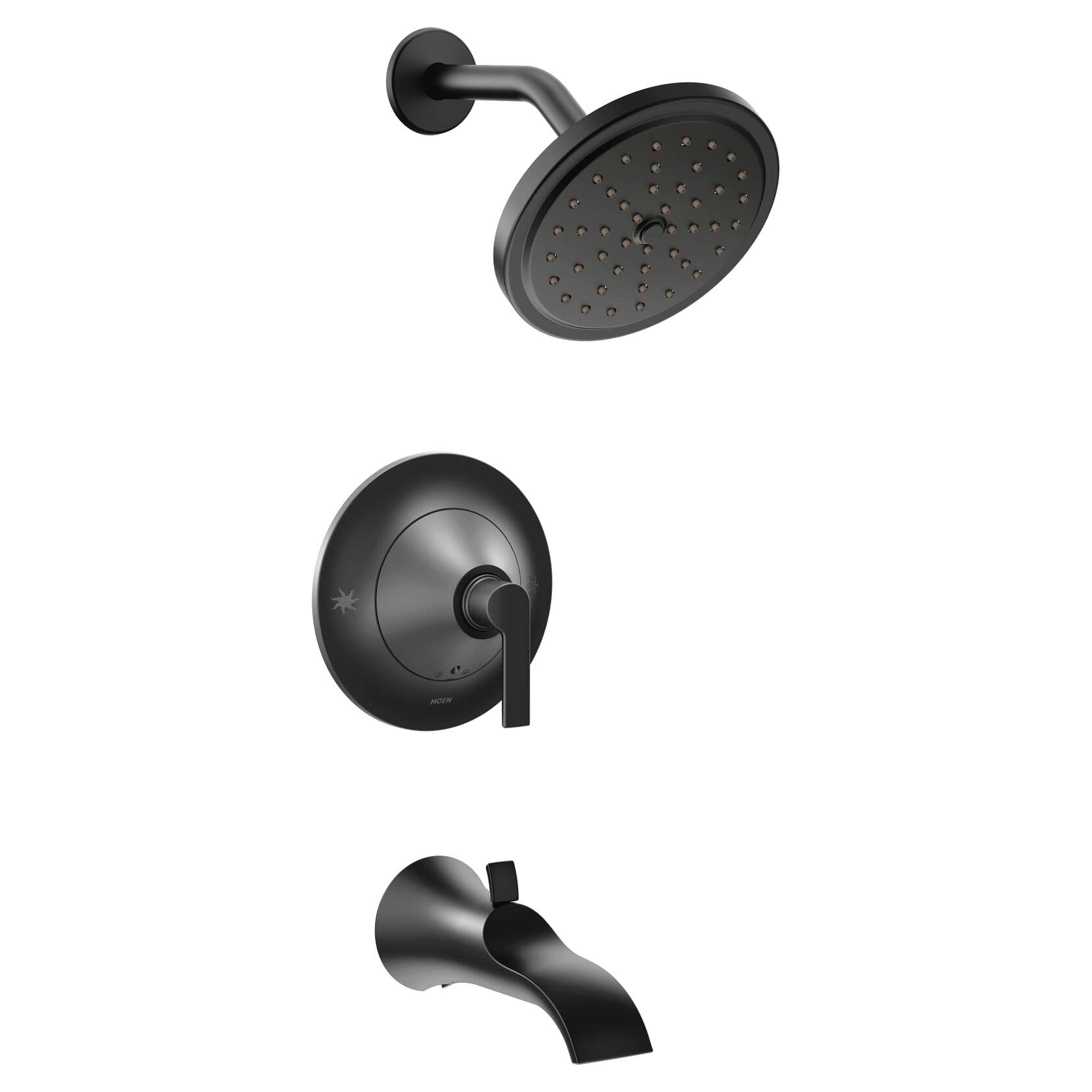 MOEN Doux TS2203BL Posi-Temp Pressure Balancing Tub and Shower Trim Kit in Matte Black (Valve Not Included)