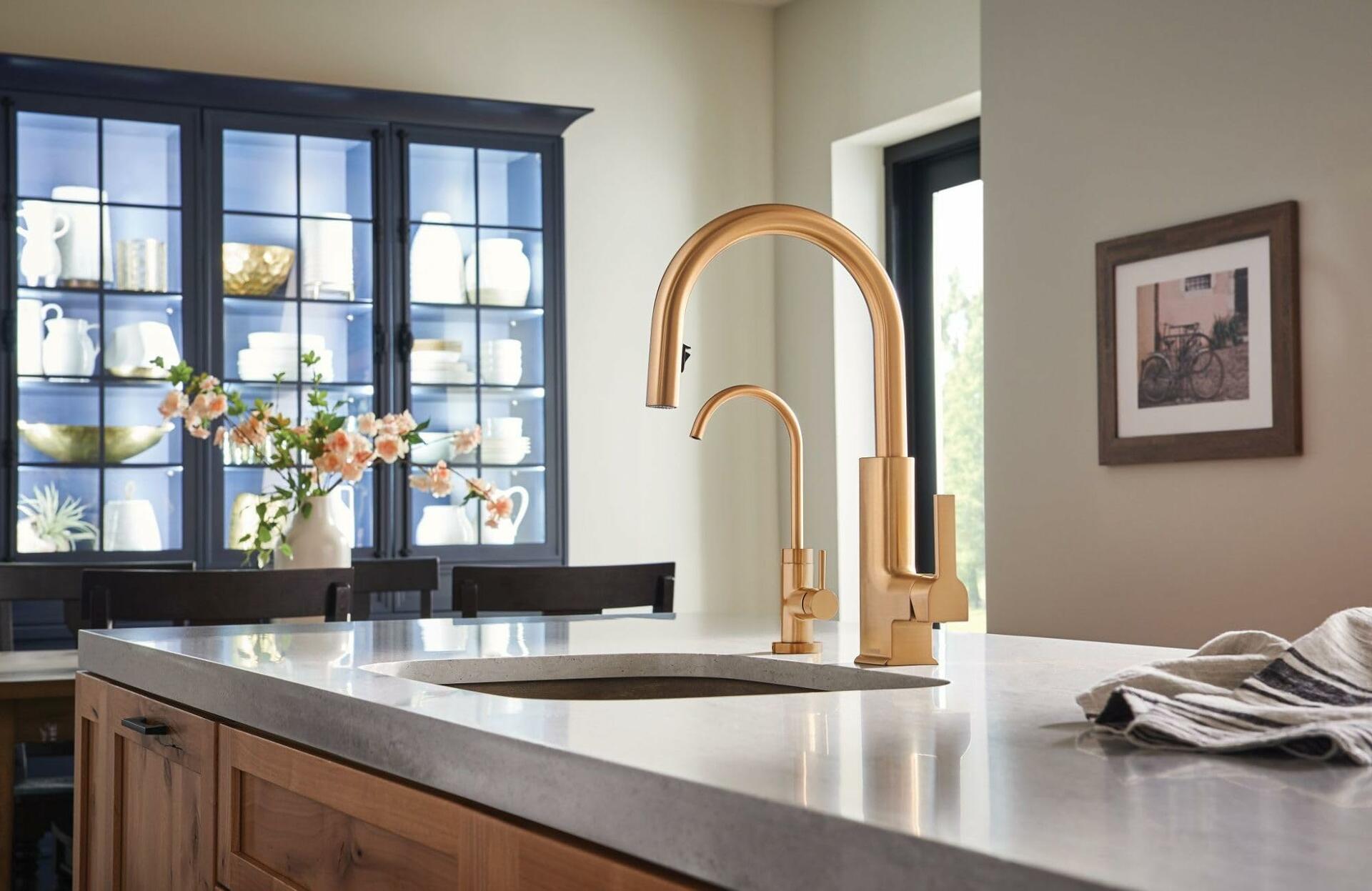 MOEN Sip S5530BG Modern Single-Handle Drinking Fountain Beverage Faucet in Brushed Gold