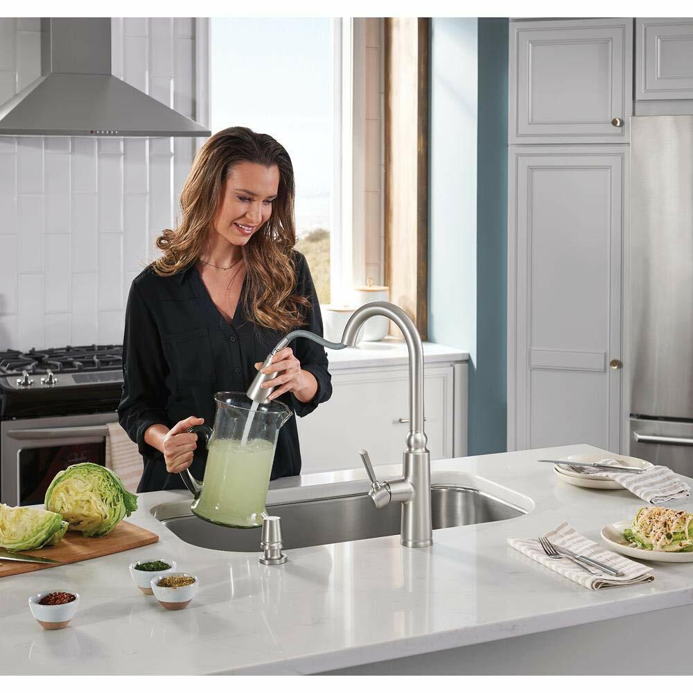 MOEN Coretta 87997SRS Single-Handle Pull-Down Sprayer Kitchen Faucet with Reflex and Power Boost in Spot Resist Stainless
