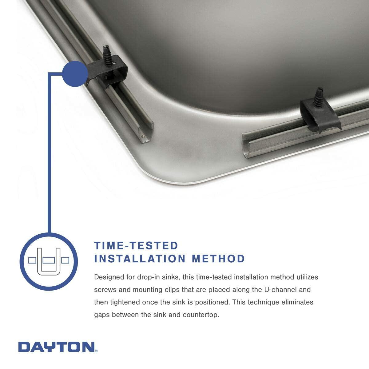 Elkay GE12521 Dayton 25" Drop In Single Basin Kitchen Sink in Stainless Steel