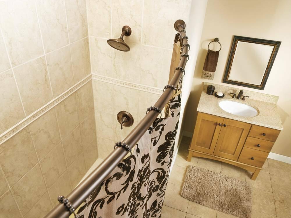 MOEN S6310WR 1-Spray Pattern with 2.5 GPM 7 in. Wall Mount Fixed Shower Head in Wrought Iron