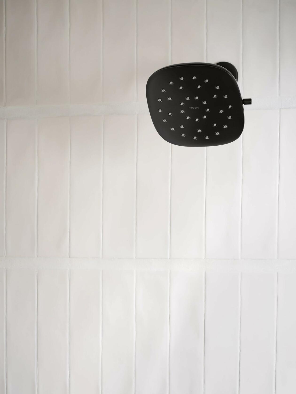 MOEN 220R5BL Verso Infiniti Dial Square Rain Shower Head, 7-Inch Diameter Spray Head in Matte Black