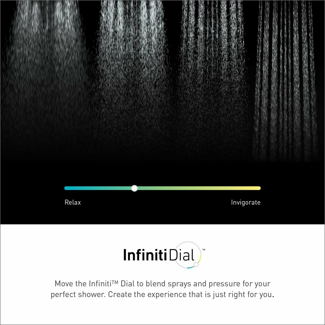 Moen Verso Infiniti Dial Square Rain Shower Head, 7-Inch Diameter Spray Head, Matte Black, 220R5BL