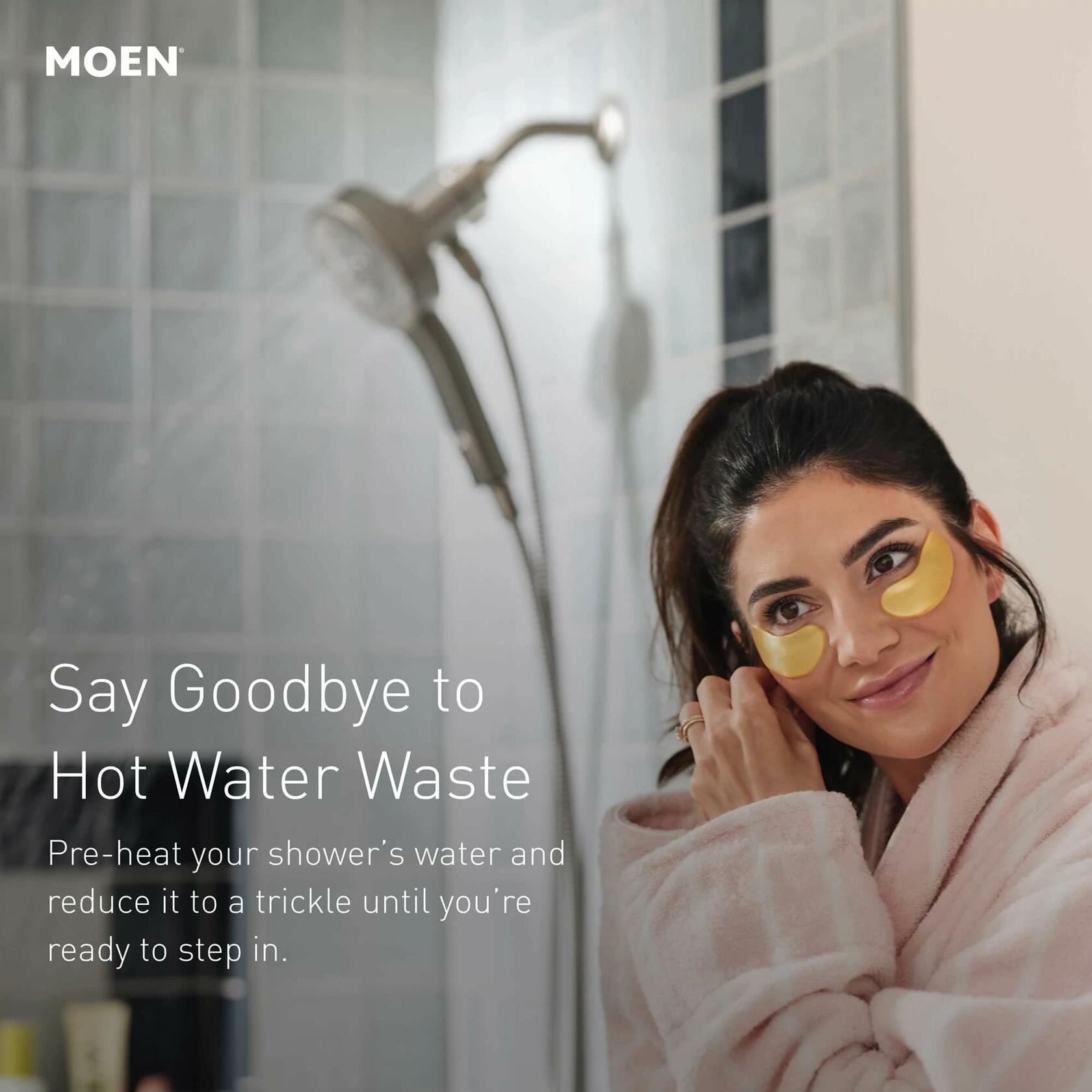 MOEN 230H2EPBL Handheld That Saves Hot Water 6 -Spray Handheld Shower Head in Matte Black