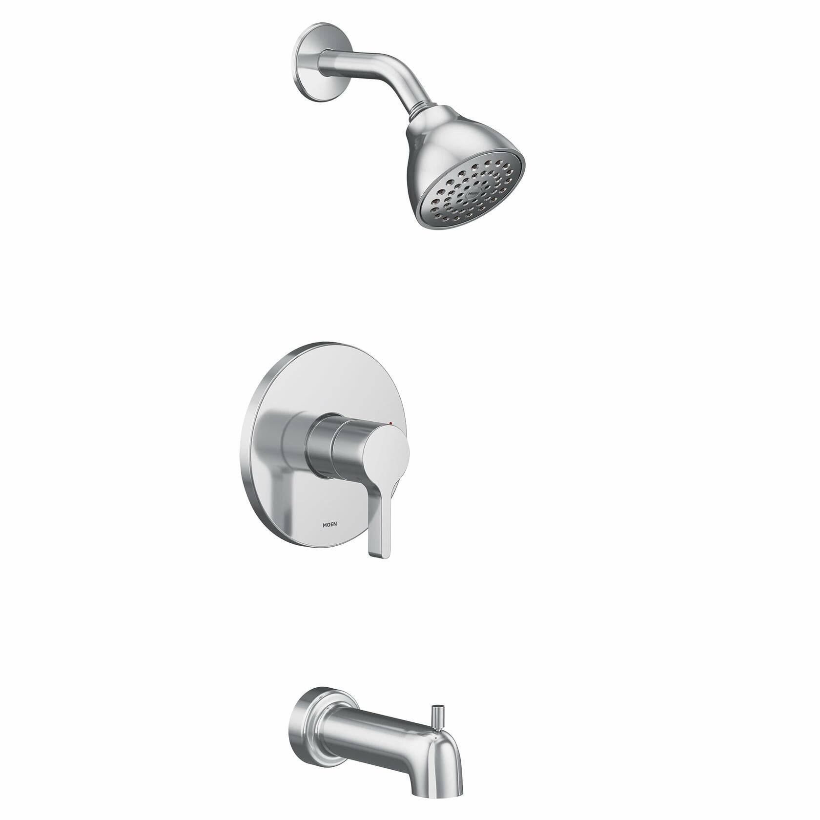 MOEN Vichy UT2663EP One Handle Wall Mounted Tub & Shower Trim Kit with Spout in Chrome (Valve Required)