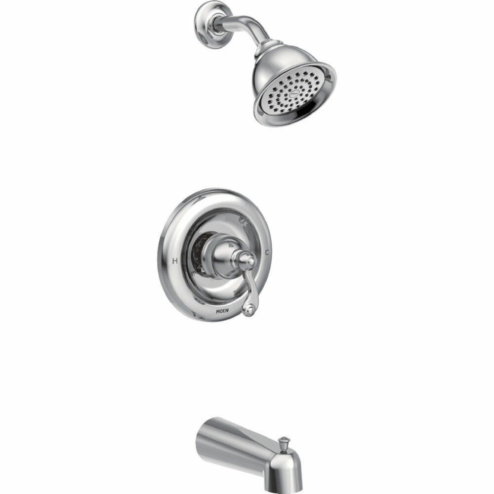 MOEN Traditional T2123 Tub and Shower Trim Package with Single Function Shower Head - Less Valve