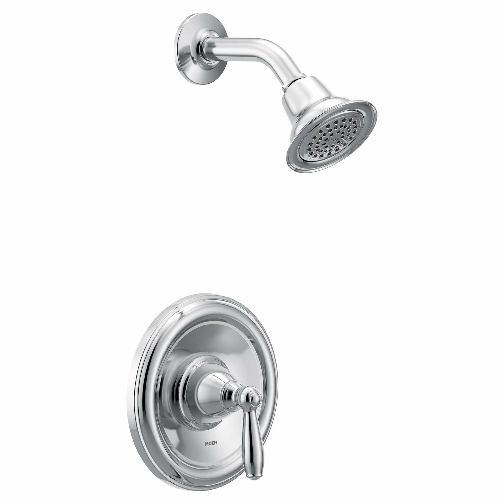 MOEN Brantford T62152 Single Handle Posi-Temp Pressure Balanced Shower Trim with Shower Head in Chrome (Valve Required)