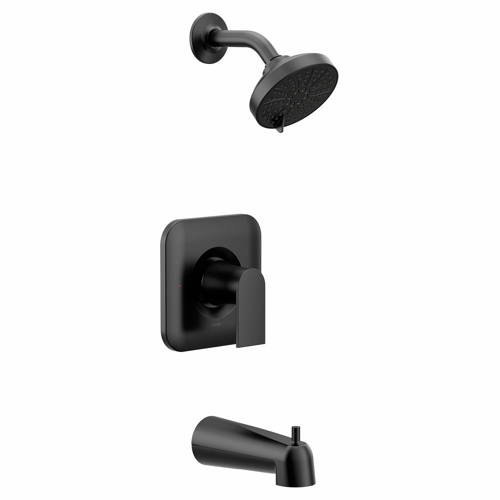 MOEN Genta T2473EPBL LX 1-Handle Posi-Temp Eco-Performance Tub and Shower Faucet Trim Kit in Matte Black (Valve Required)
