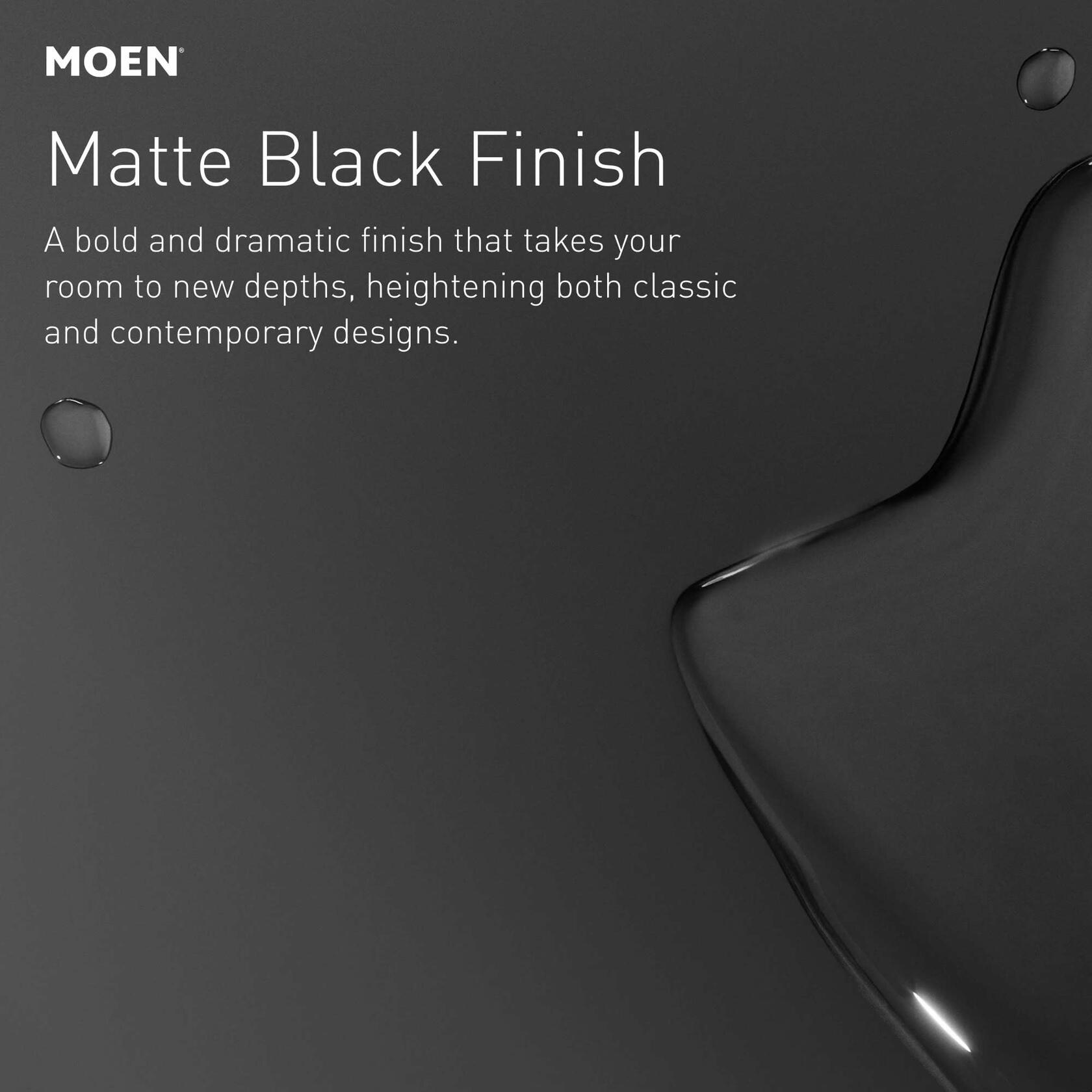 MOEN Ronan 84022BL 4 in. Centerset 2-Handle Curved Bathroom Faucet in Matte Black