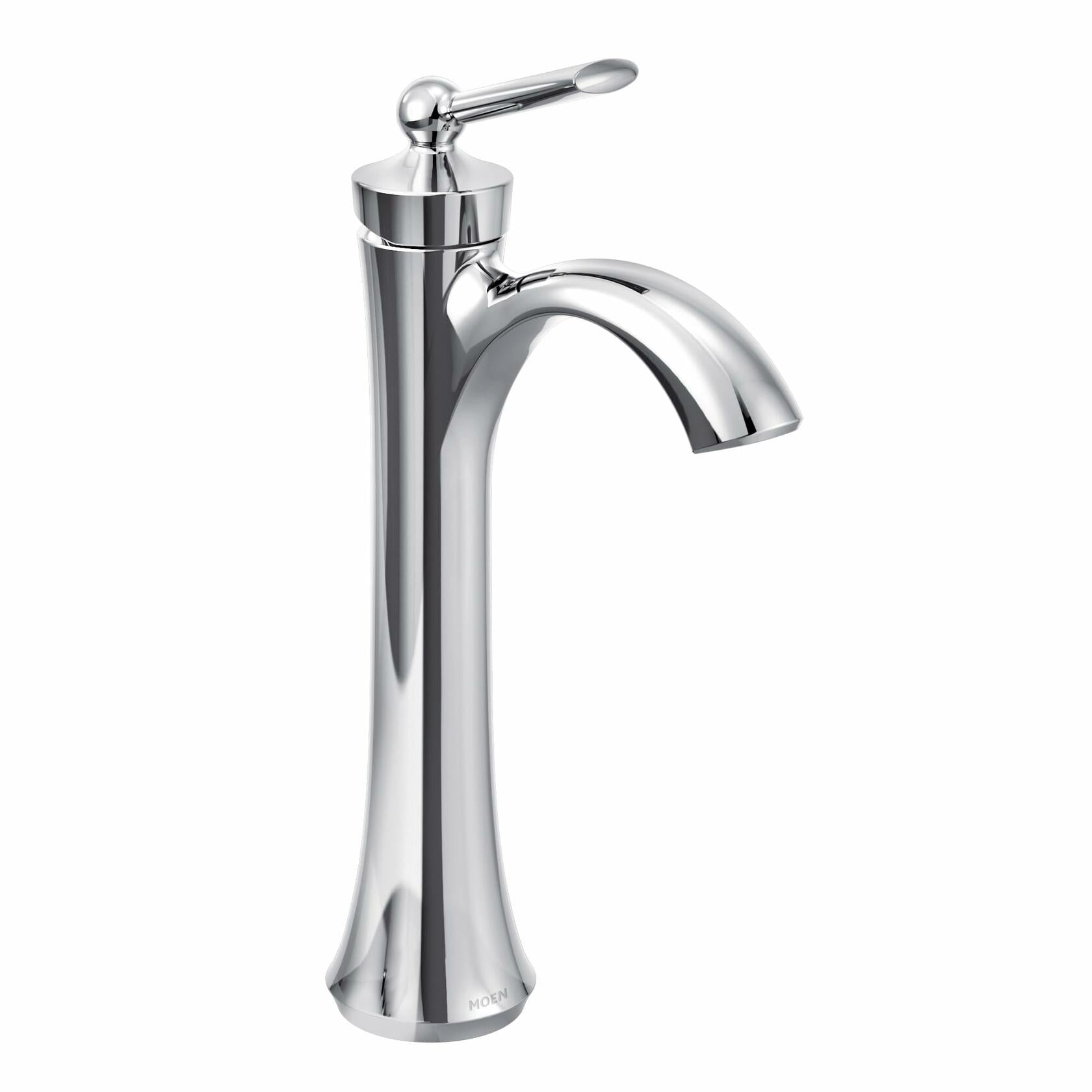 MOEN Wynford 4507 One-Handle High Arc Vessel Bathroom Faucet in Chrome