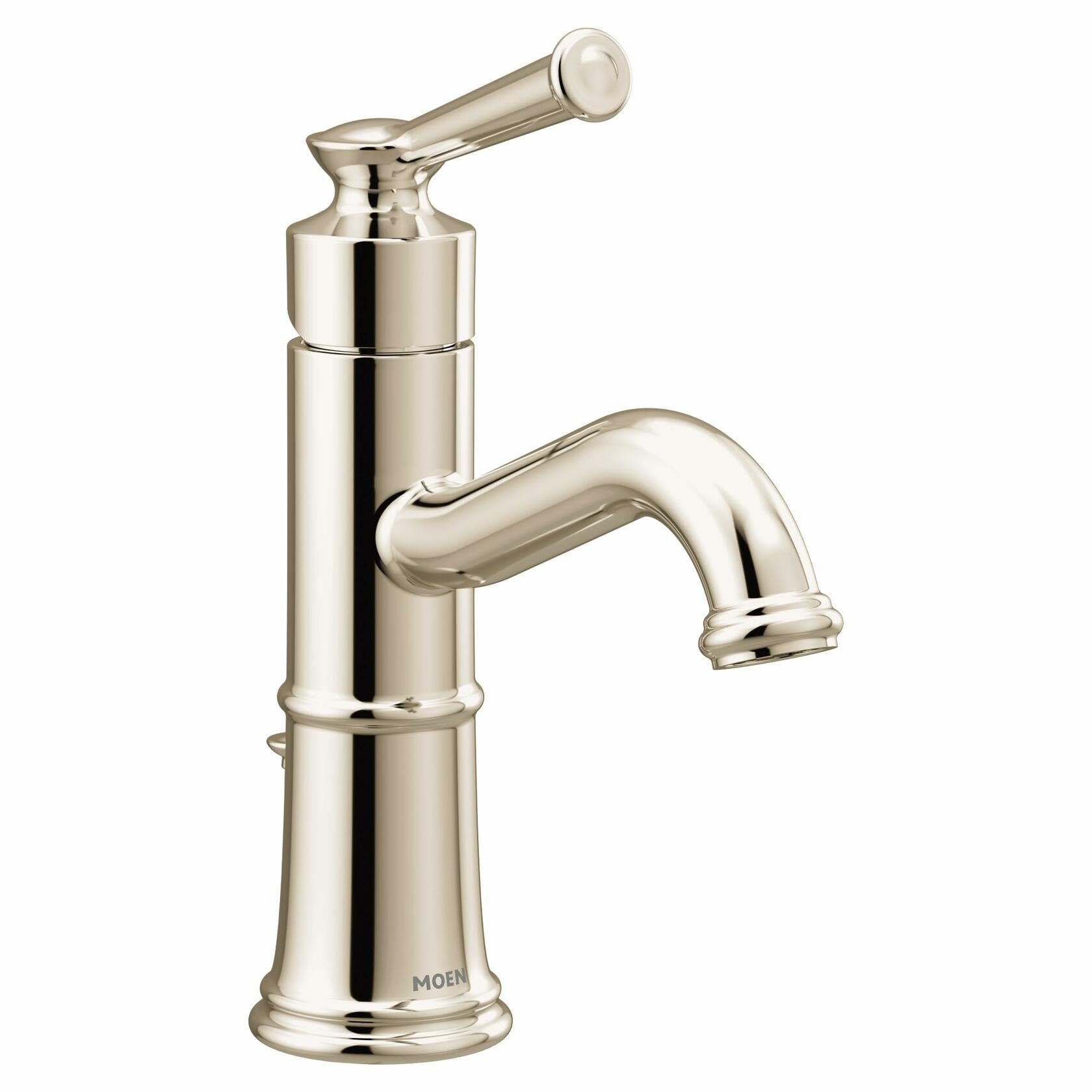 MOEN Belfield 6402NL 1.2 GPM Single-Handle Single Hole Bathroom Faucet in Polished Nickel