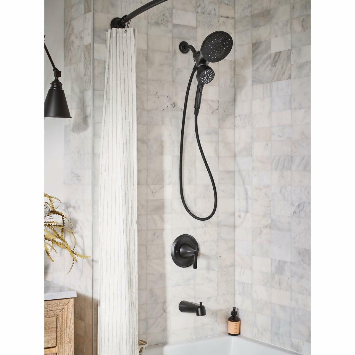 MOEN Mikah 82310BL Single Handle Tub Shower Faucet in Matte Black (Valve Included)