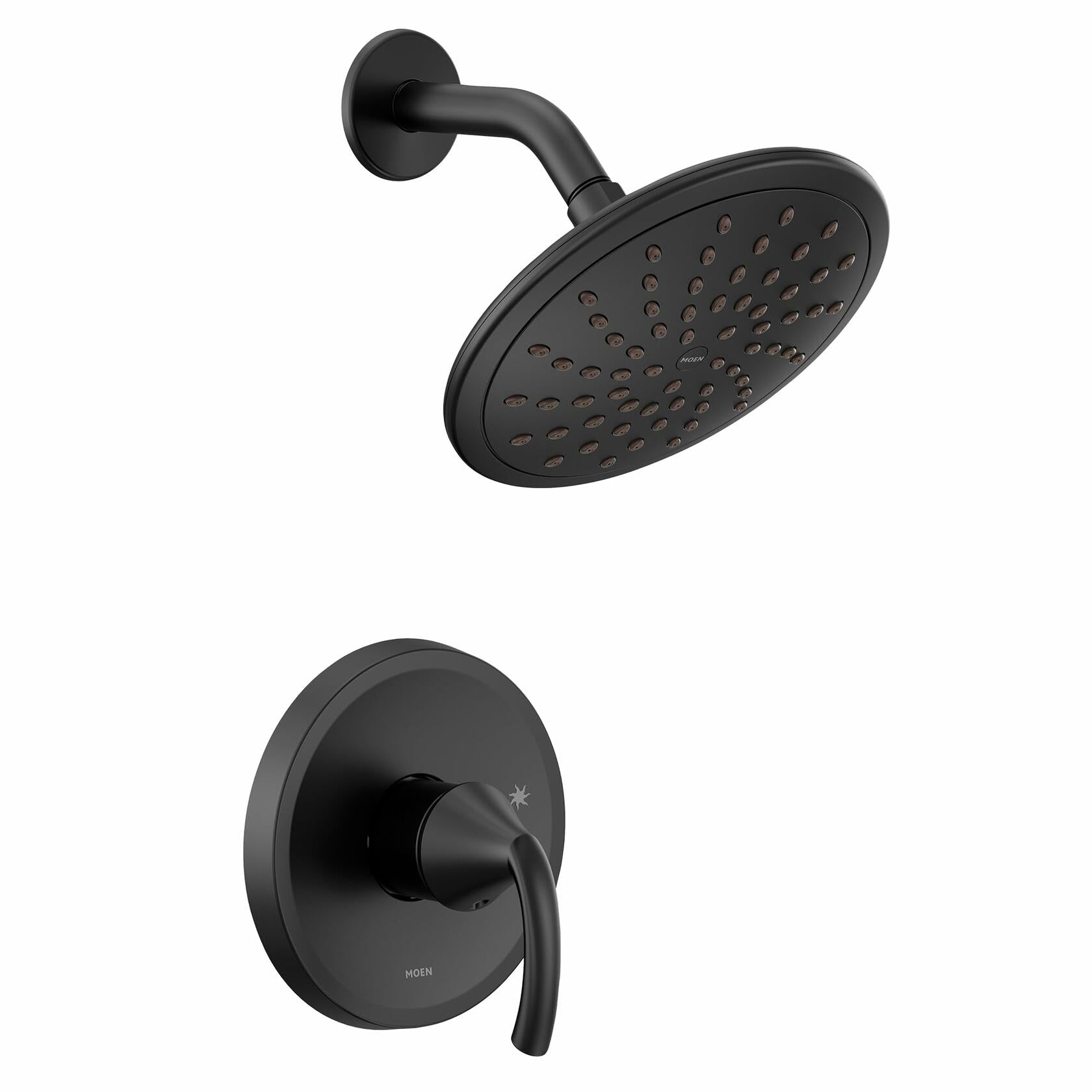 MOEN Glyde UT2842EPBL M-CORE 2-Series 1-Handle Shower Trim Kit in Matte Black (Valve Required)